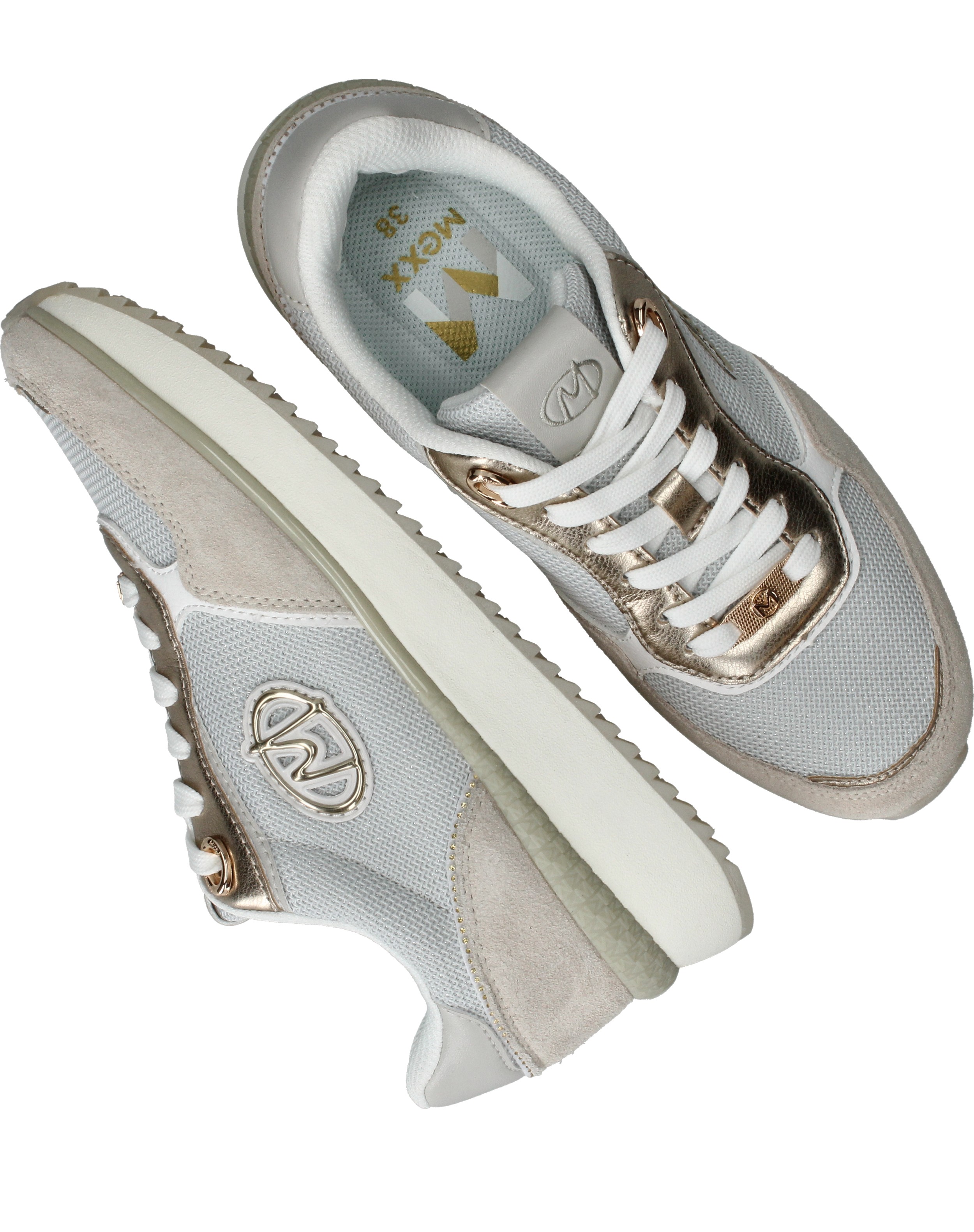 Mexx Romance Sneakers Dames Beige, sneaker voor dames – foto 4