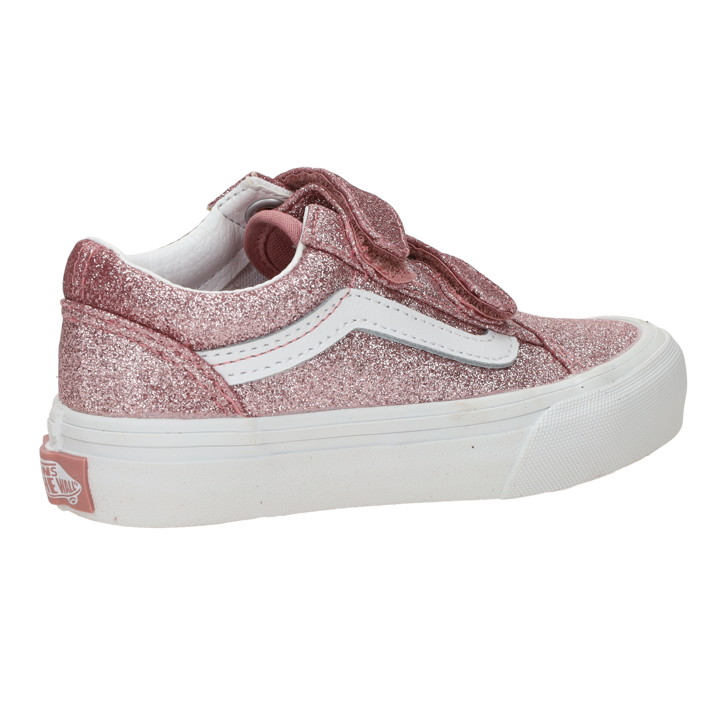 Vans Old Skool V Glitter Sneakers Roze Meisjes | Durlinger.com