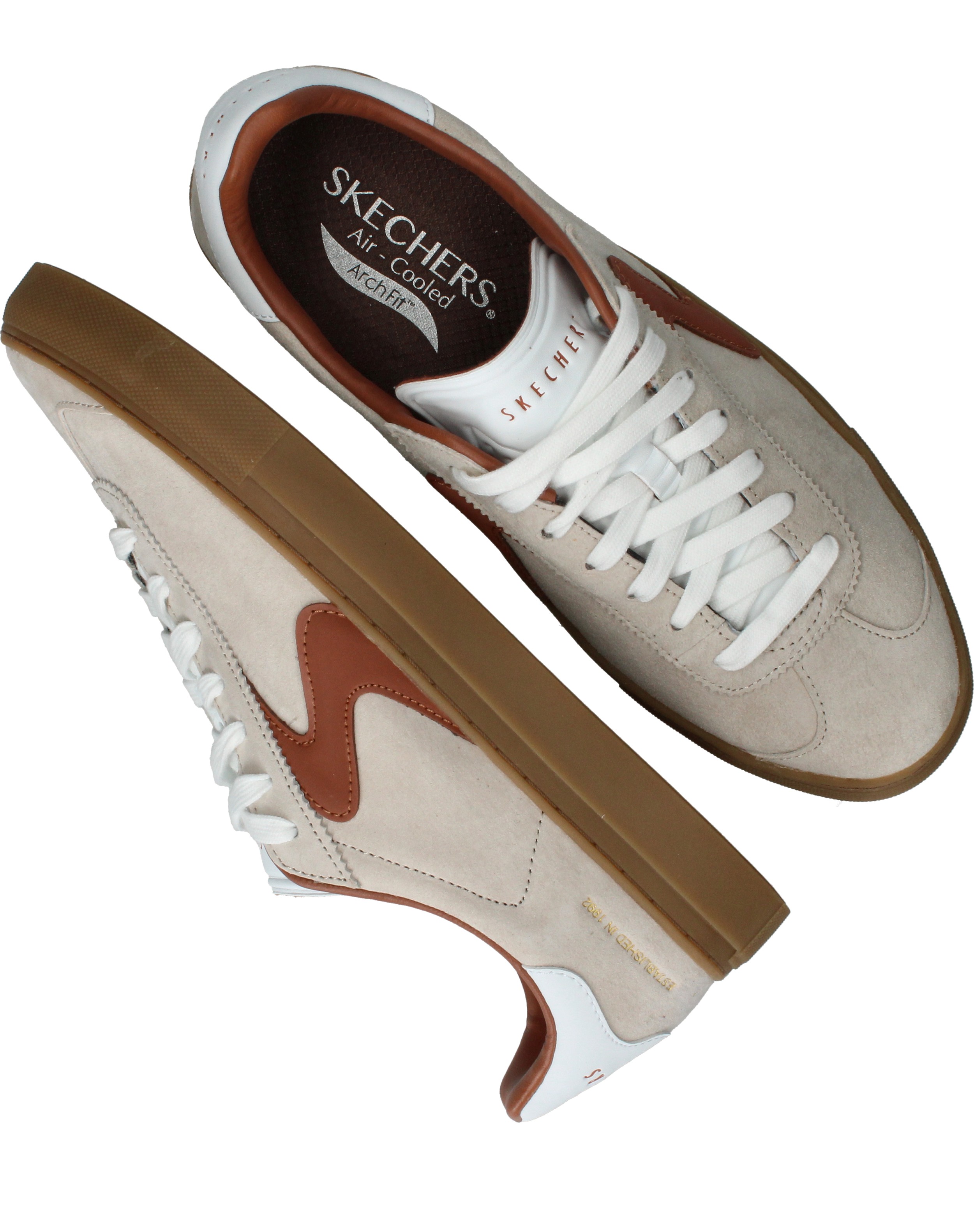 Skechers Arch Fit Legend Romah Sneakers Heren Beige, sneaker voor heren – foto 4
