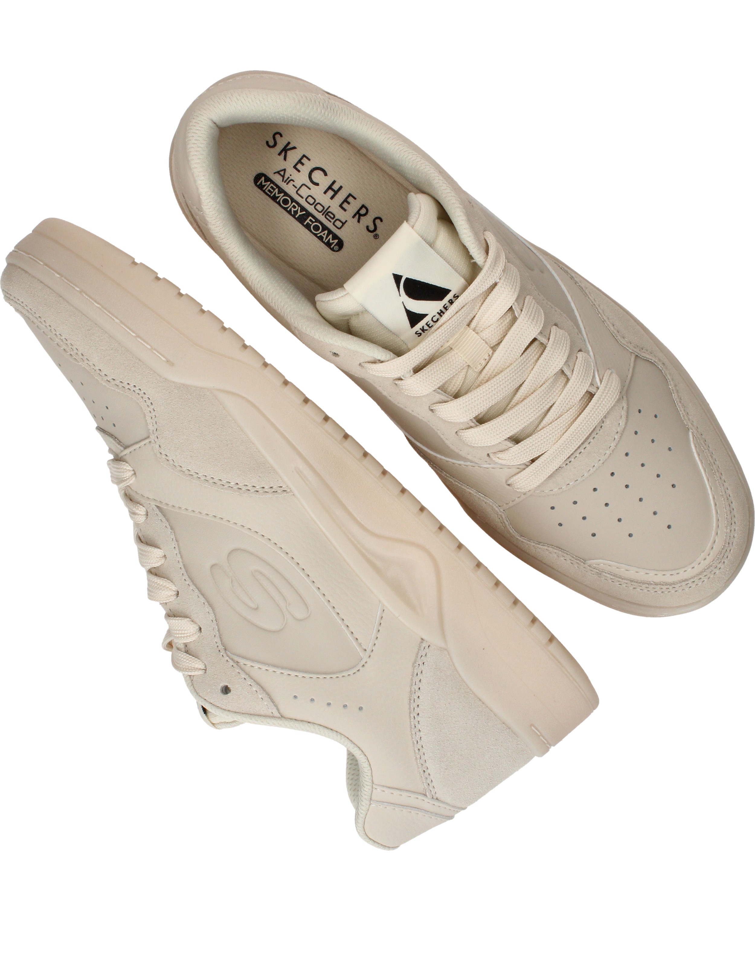 Skechers Koopa Court Volley Low Varsity Sneakers Heren Beige, sneaker voor heren – foto 4