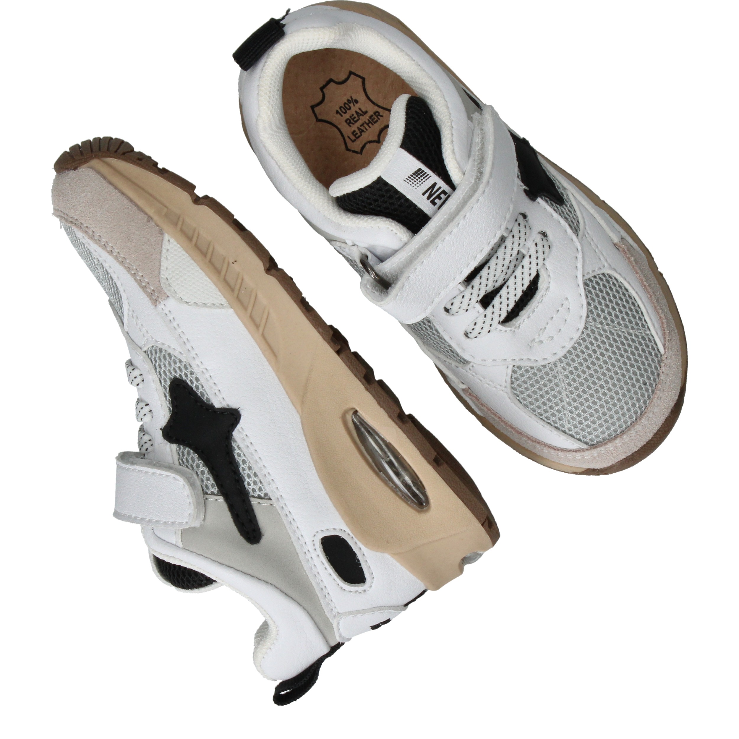 Shoesme Air Outsole Sneakers Jongens Wit, sneaker voor jongens – foto 4