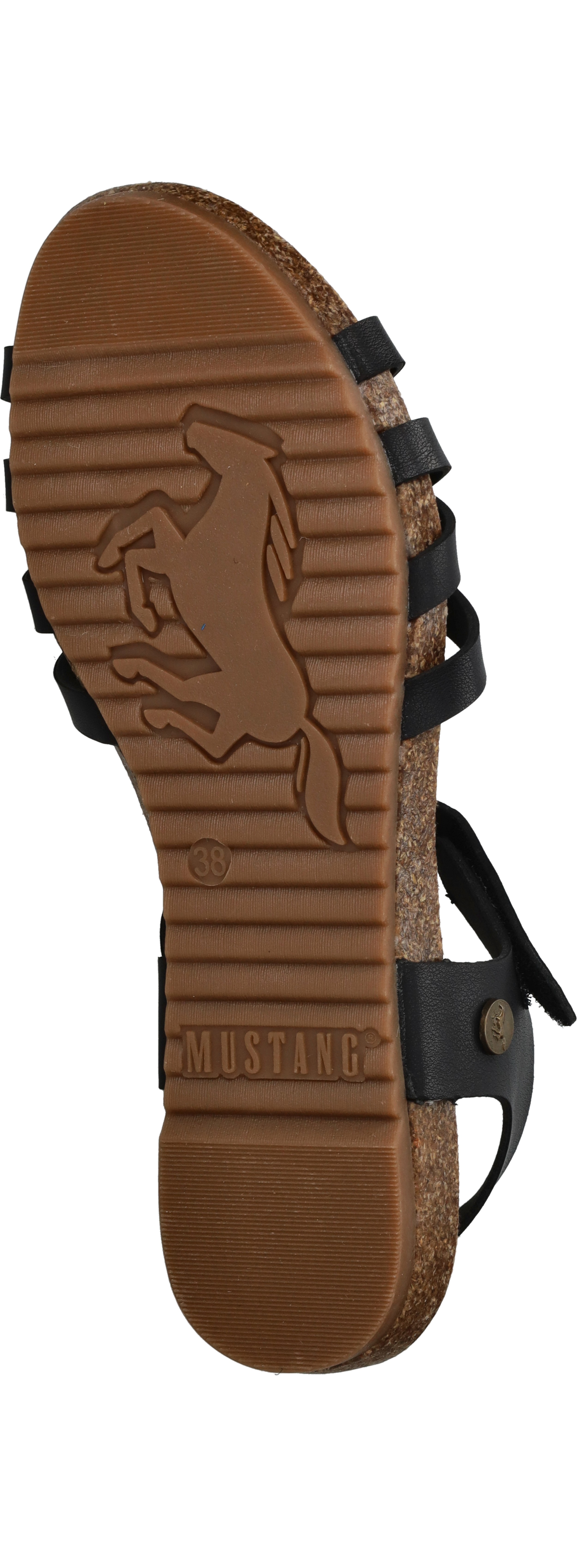 Mustang Sandalen Plat Sandalen Plat - zwart - Maat 42