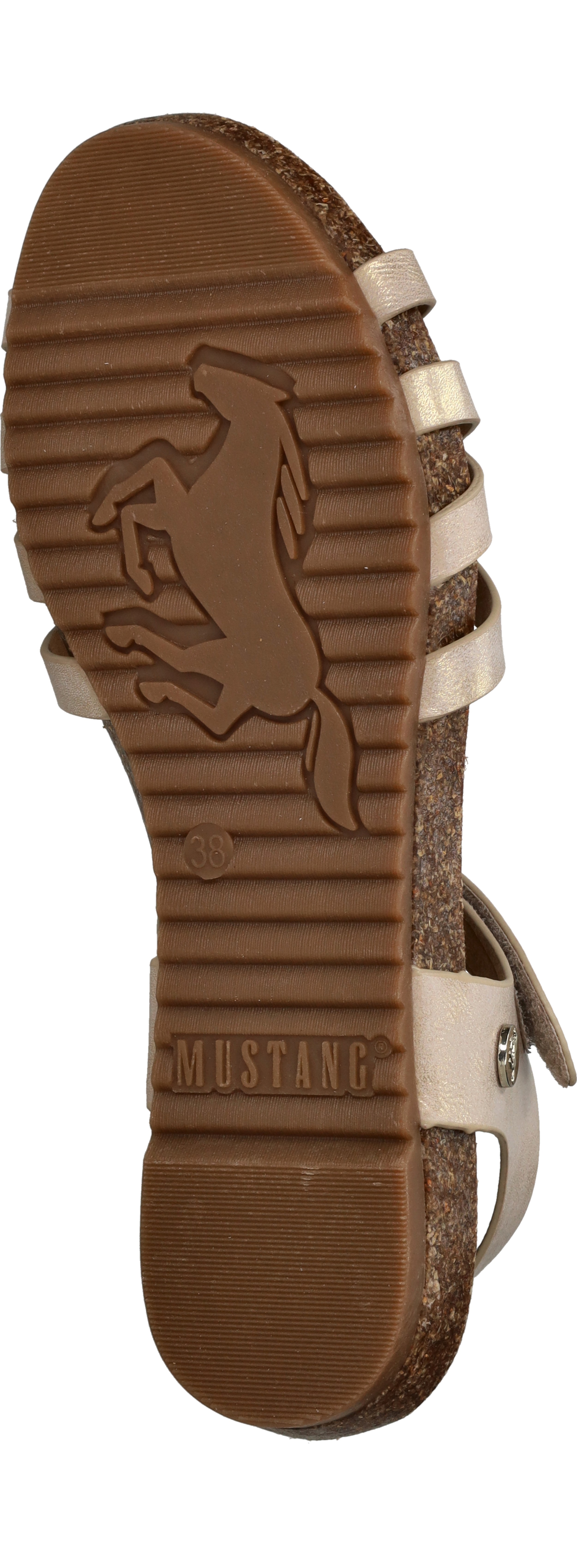 Mustang Sandalen Plat Sandalen Plat - goudkleur - Maat 36