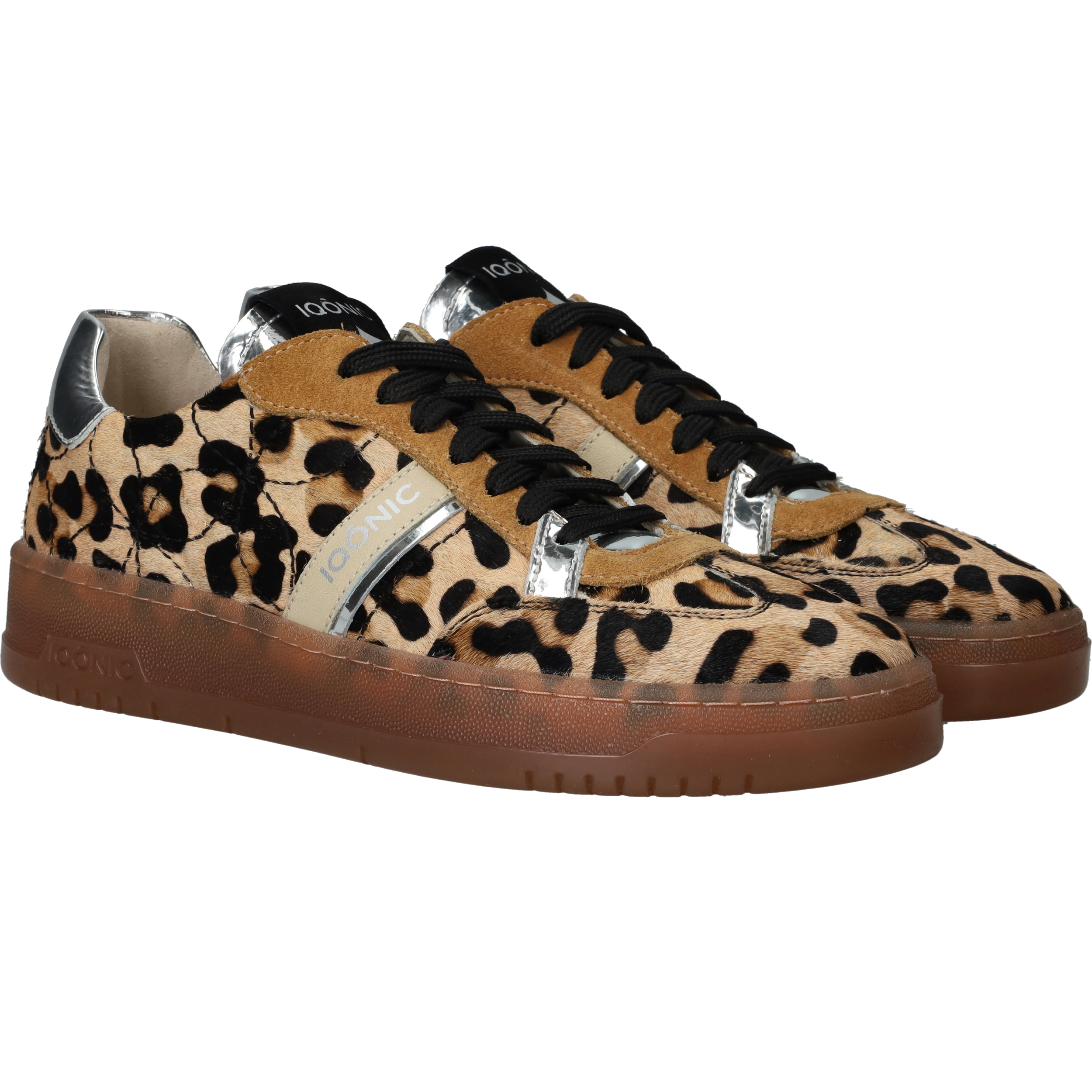 Iqonic Sneakers Dames Bruin, sneaker voor dames – foto 6