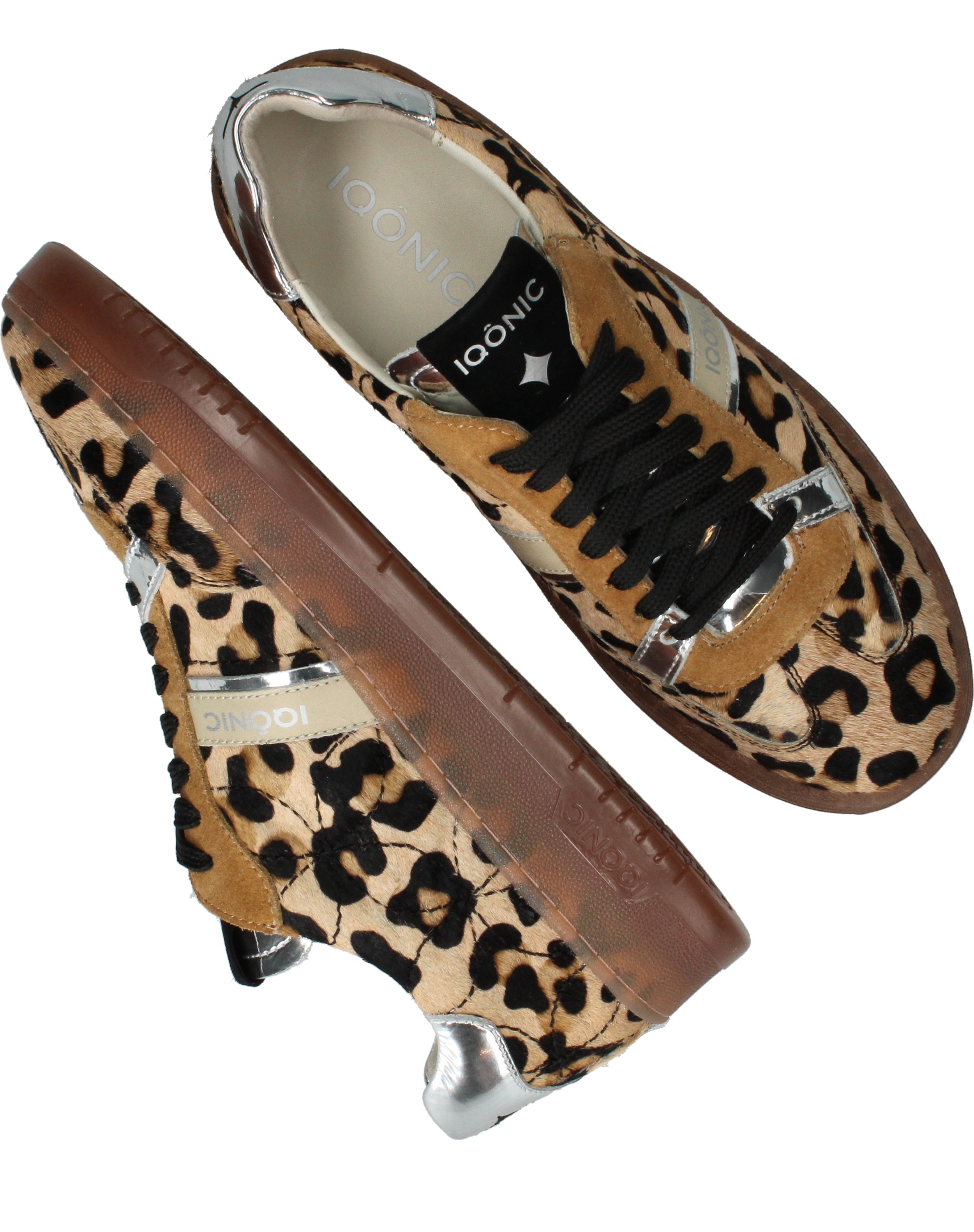 Iqonic Sneakers Dames Bruin, sneaker voor dames – foto 8