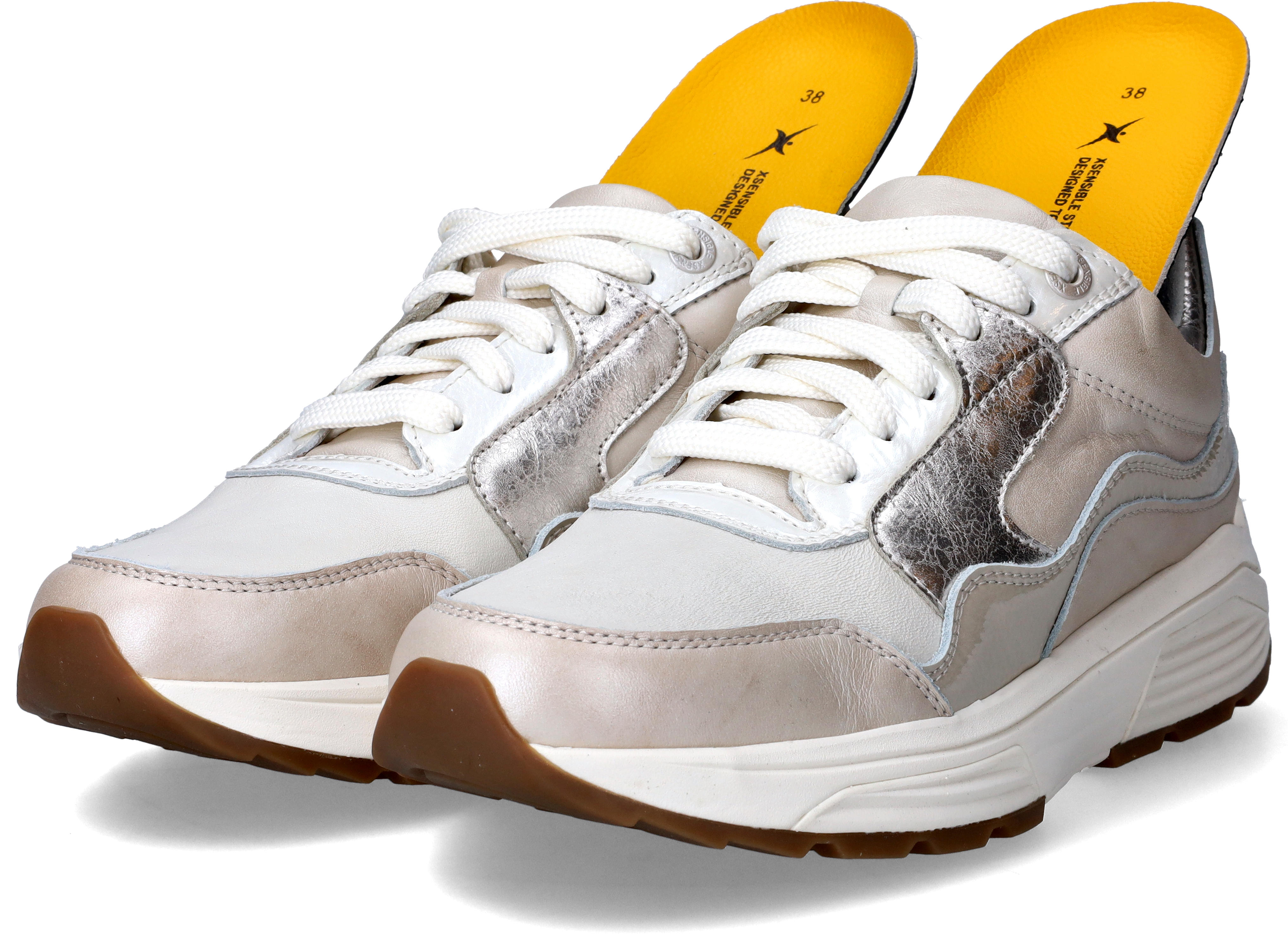 Xsensible -Dames - beige - sneakers - maat 36