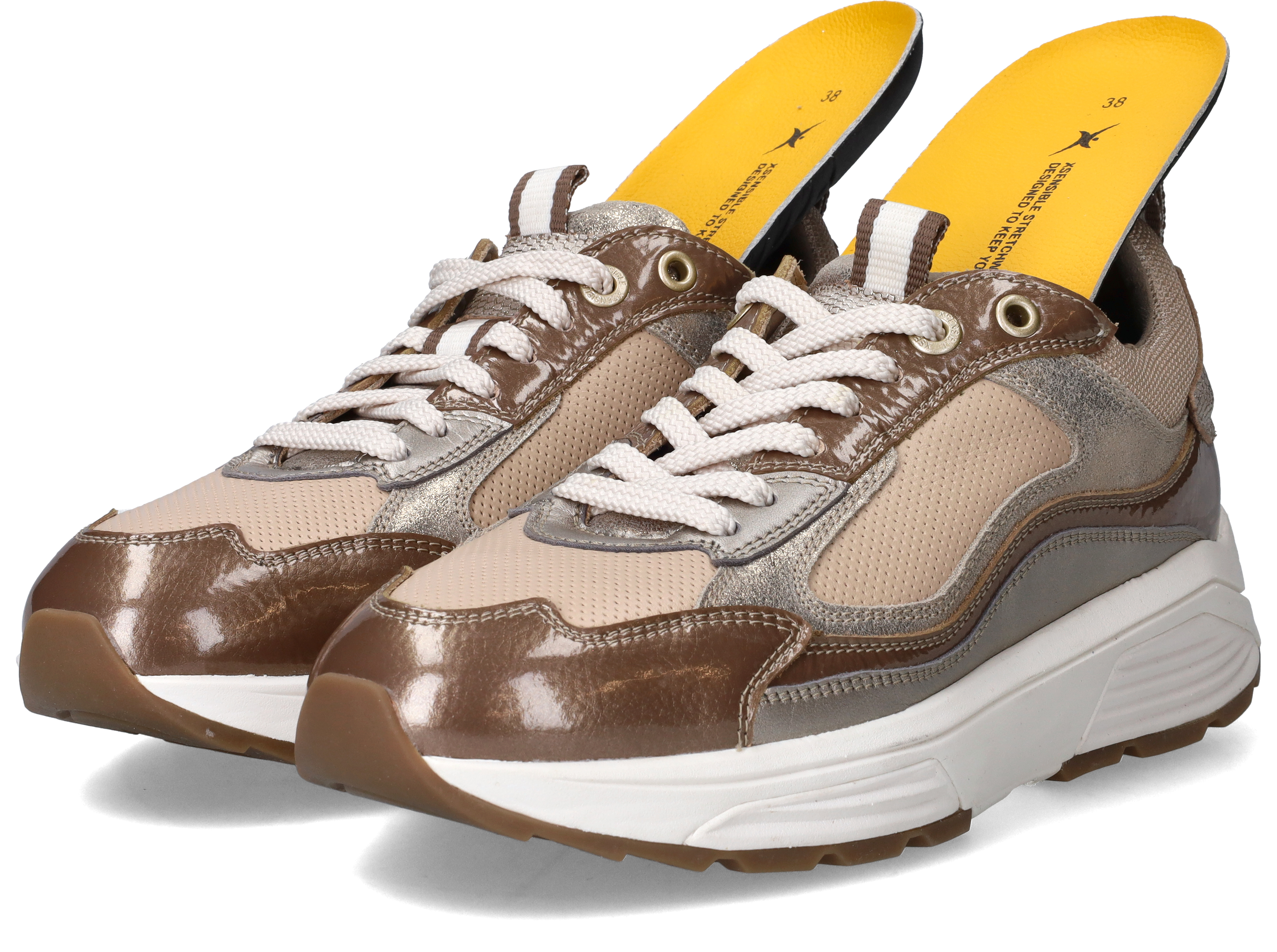 Xsensible Milau Stretchwalker Sneakers Dames Taupe