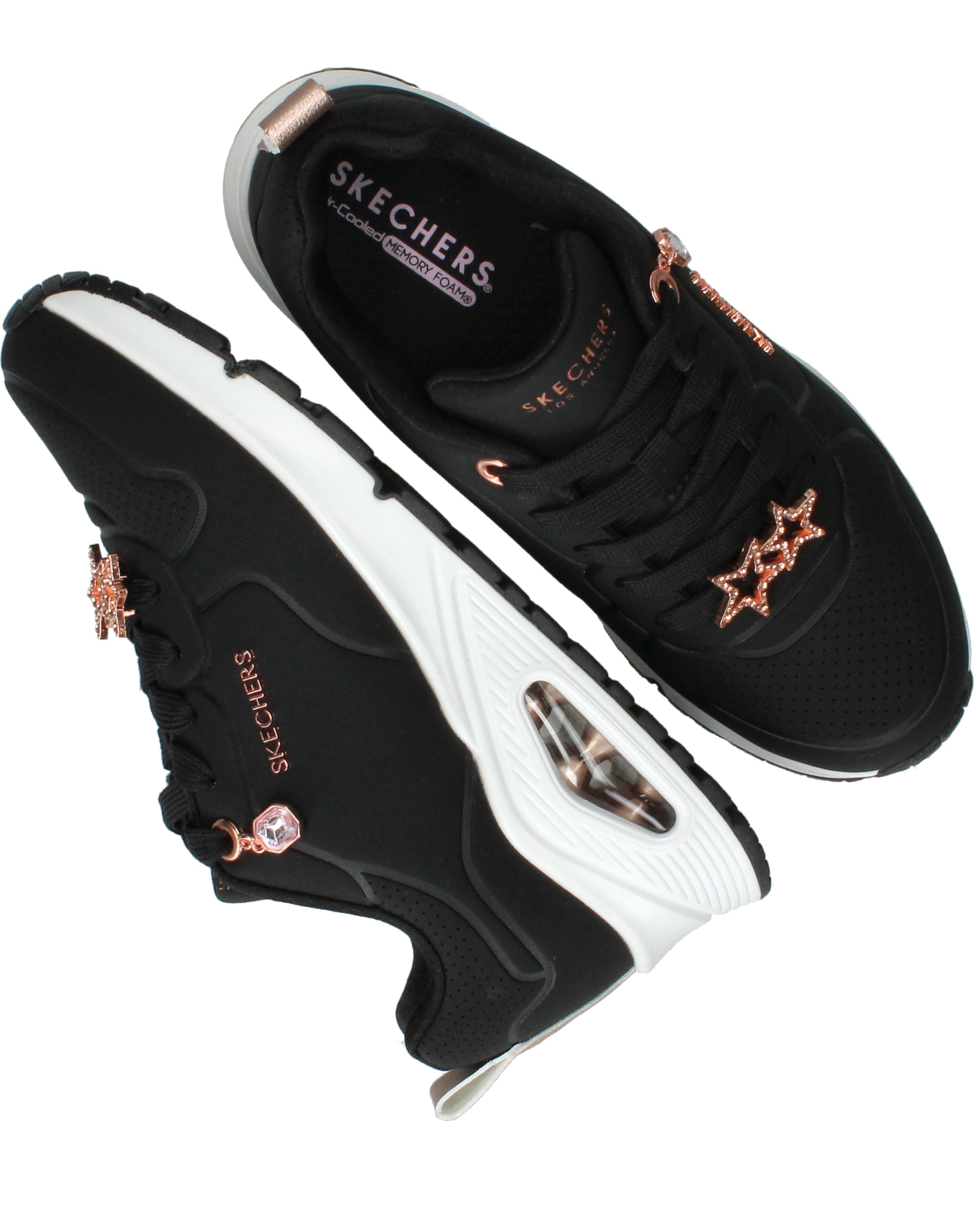 Skechers Uno Gen 1 Trendy Jewels Sneakers Meisjes Zwart, sneaker voor meisjes – foto 4