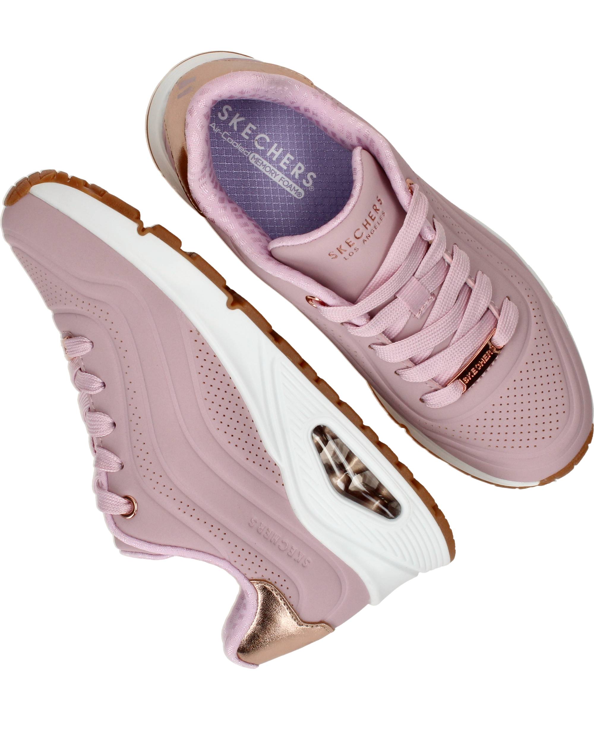 Skechers Uno Gen 1 Sneakers Meisjes Roze, sneaker voor meisjes – foto 4