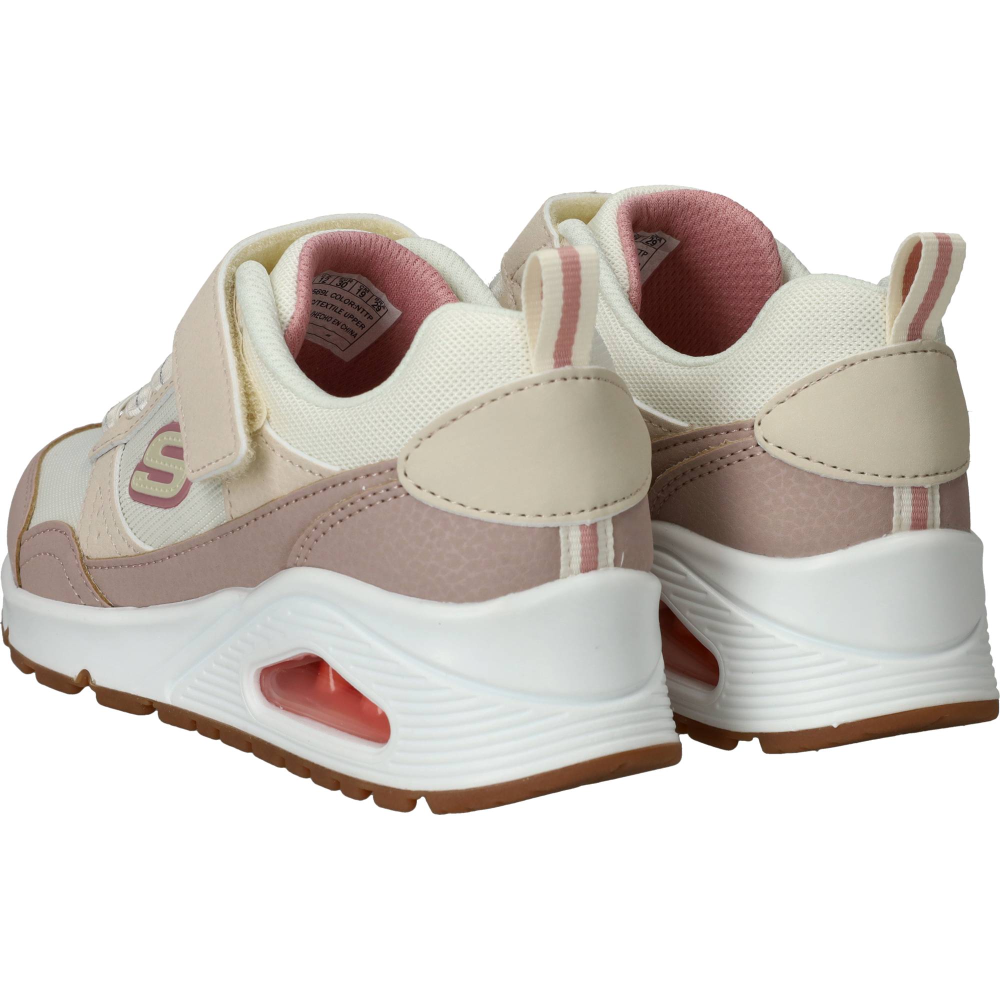 Skechers Uno Mesh Pop Sneakers Meisjes Beige, sneaker voor meisjes – foto 3