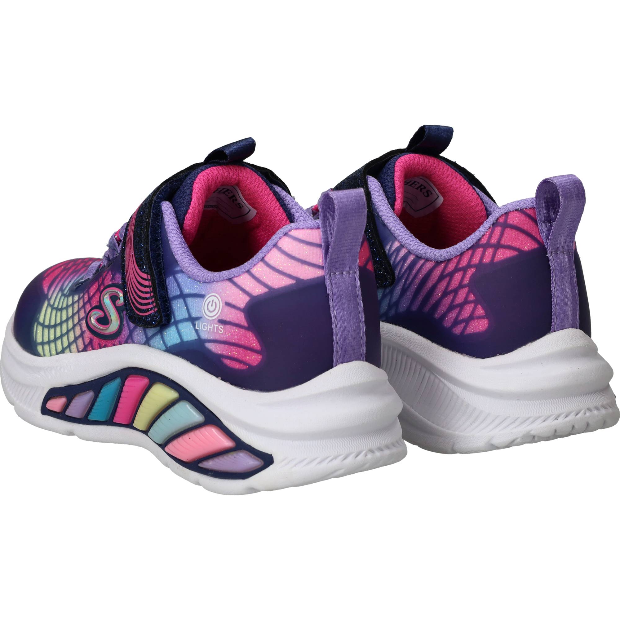 Skechers S-Lights Rainbow Cruisers Sneakers Meisjes Paars, sneaker voor meisjes – foto 3