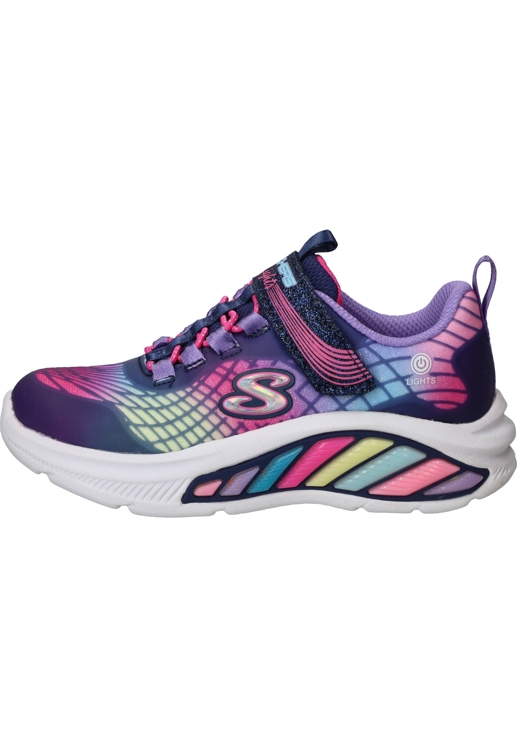 Skechers S-Lights Rainbow Cruisers Sneakers Meisjes Paars – foto 6 van 6