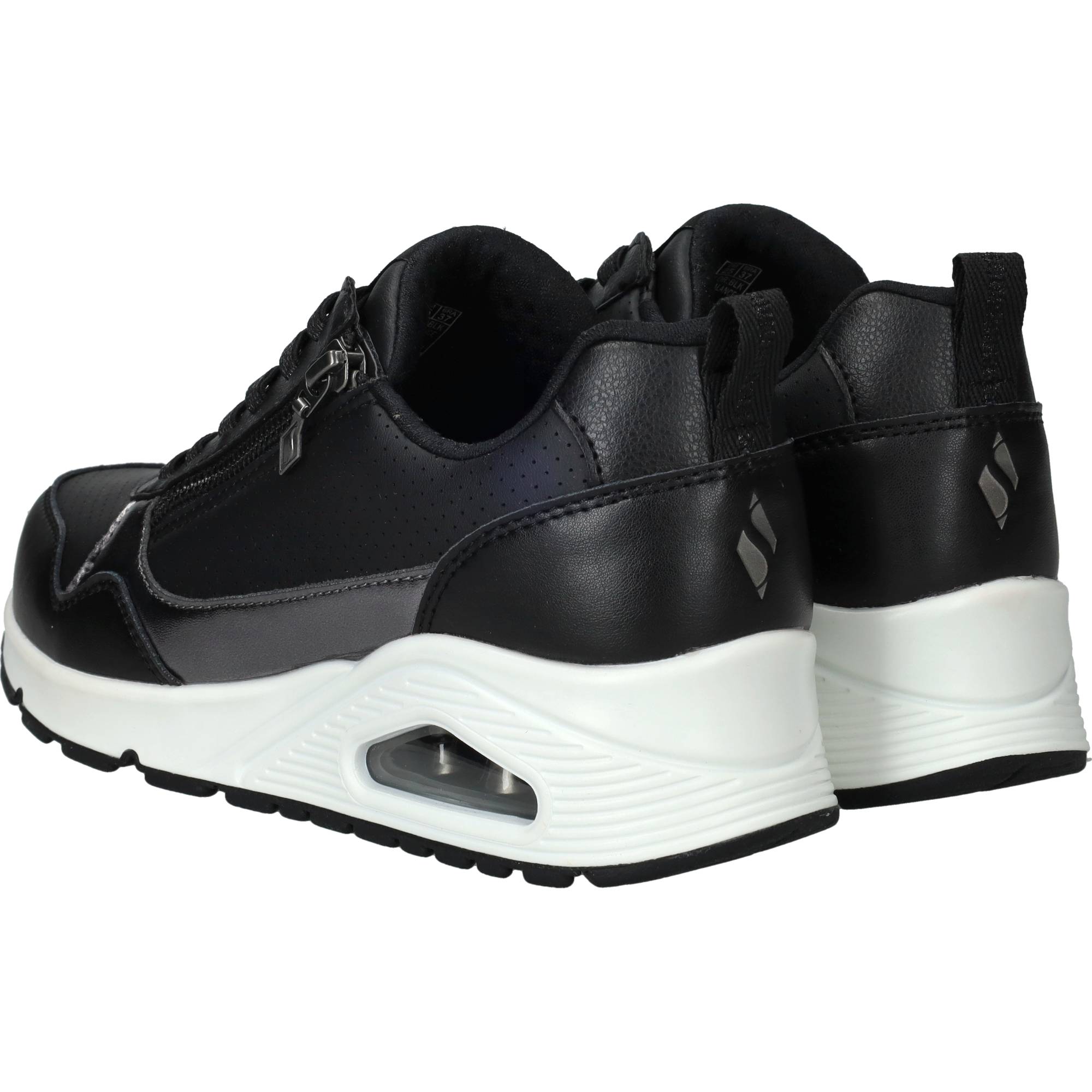 Skechers Uno Metallic Sliders Sneakers Dames Zwart, sneaker voor dames – foto 3