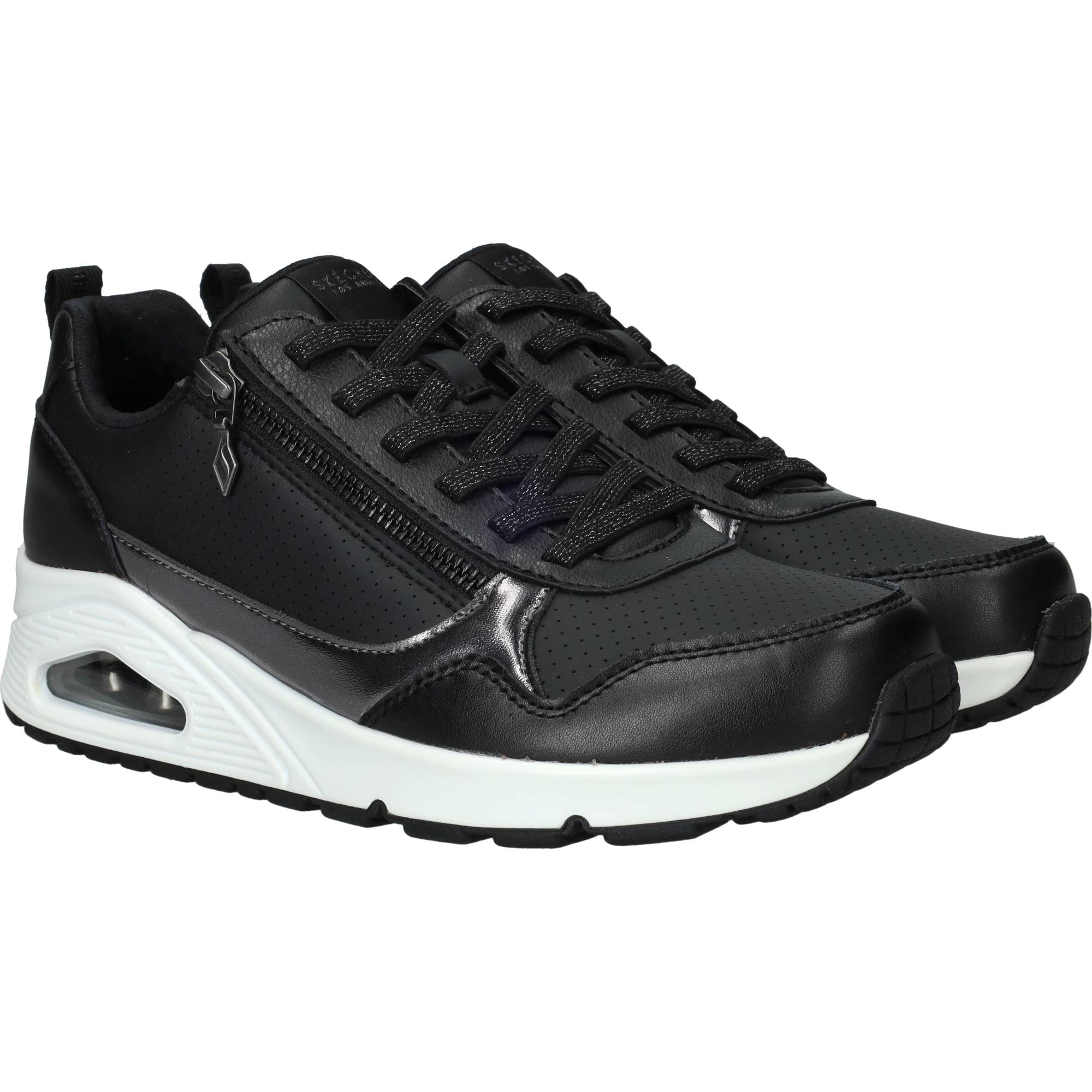 Skechers Uno Metallic Sliders Sneakers Dames Zwart, sneaker voor dames – foto 2