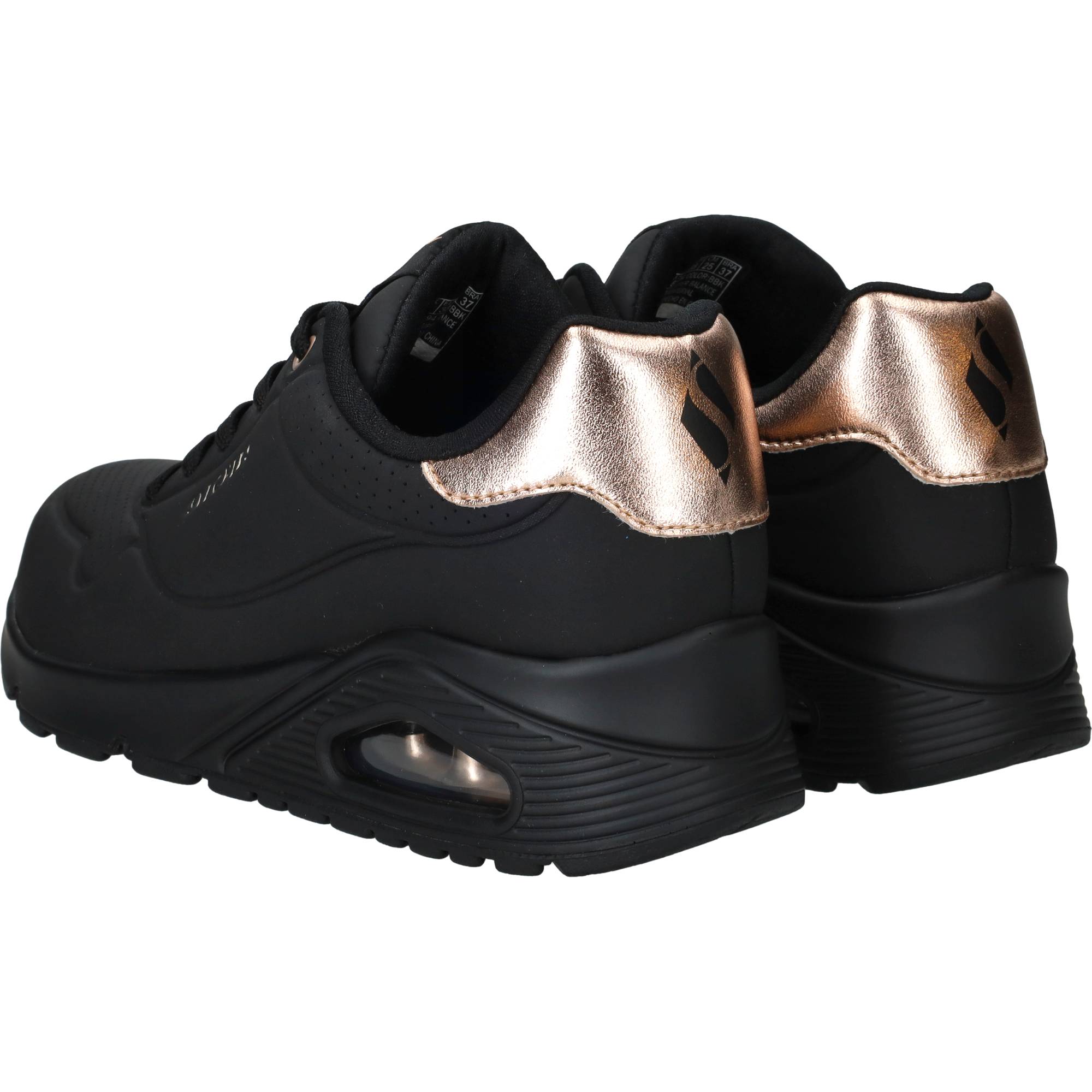 Skechers Uno Golden Air Sneakers Dames Zwart, sneaker voor dames – foto 7
