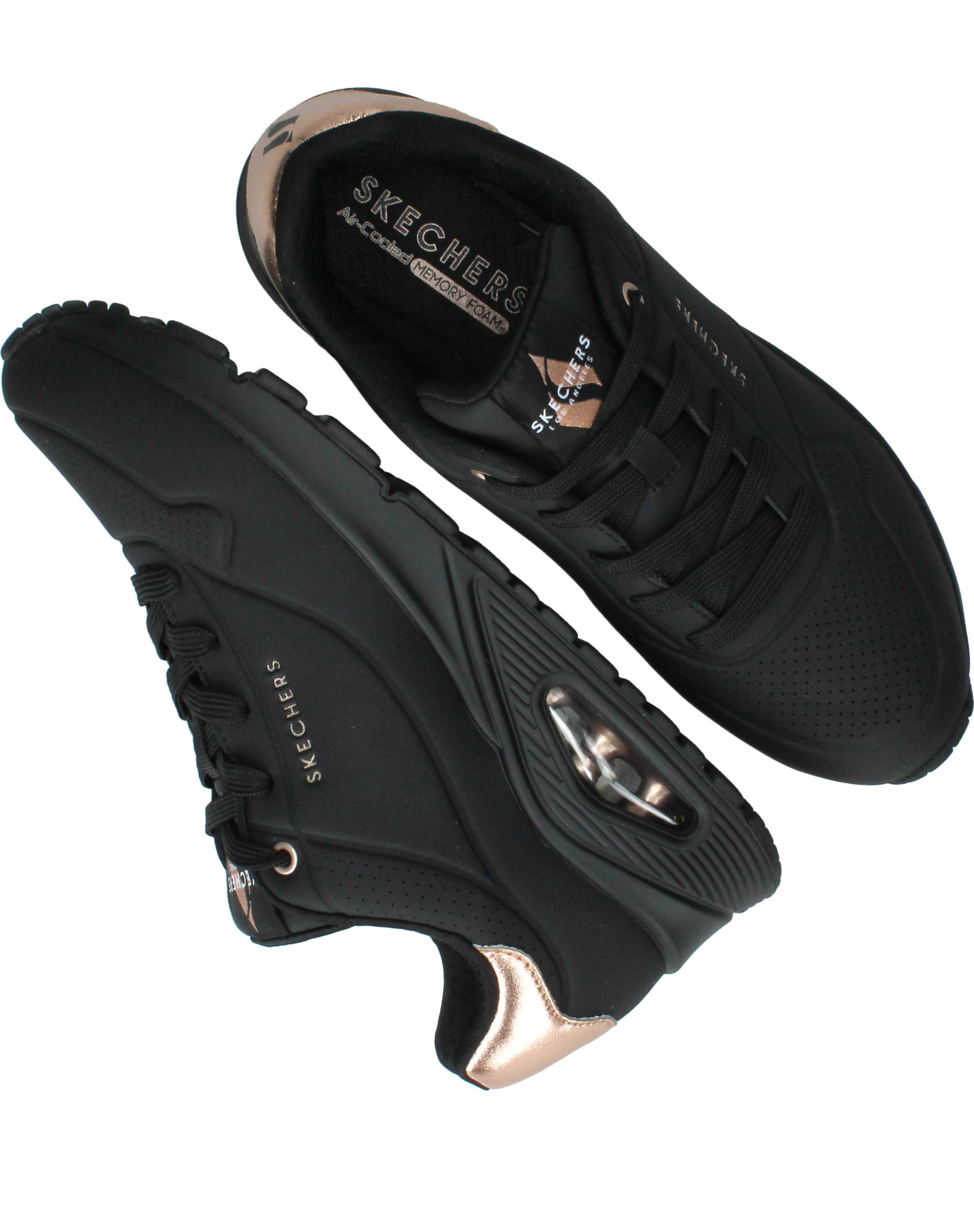 Skechers Uno Golden Air Sneakers Dames Zwart, sneaker voor dames – foto 8