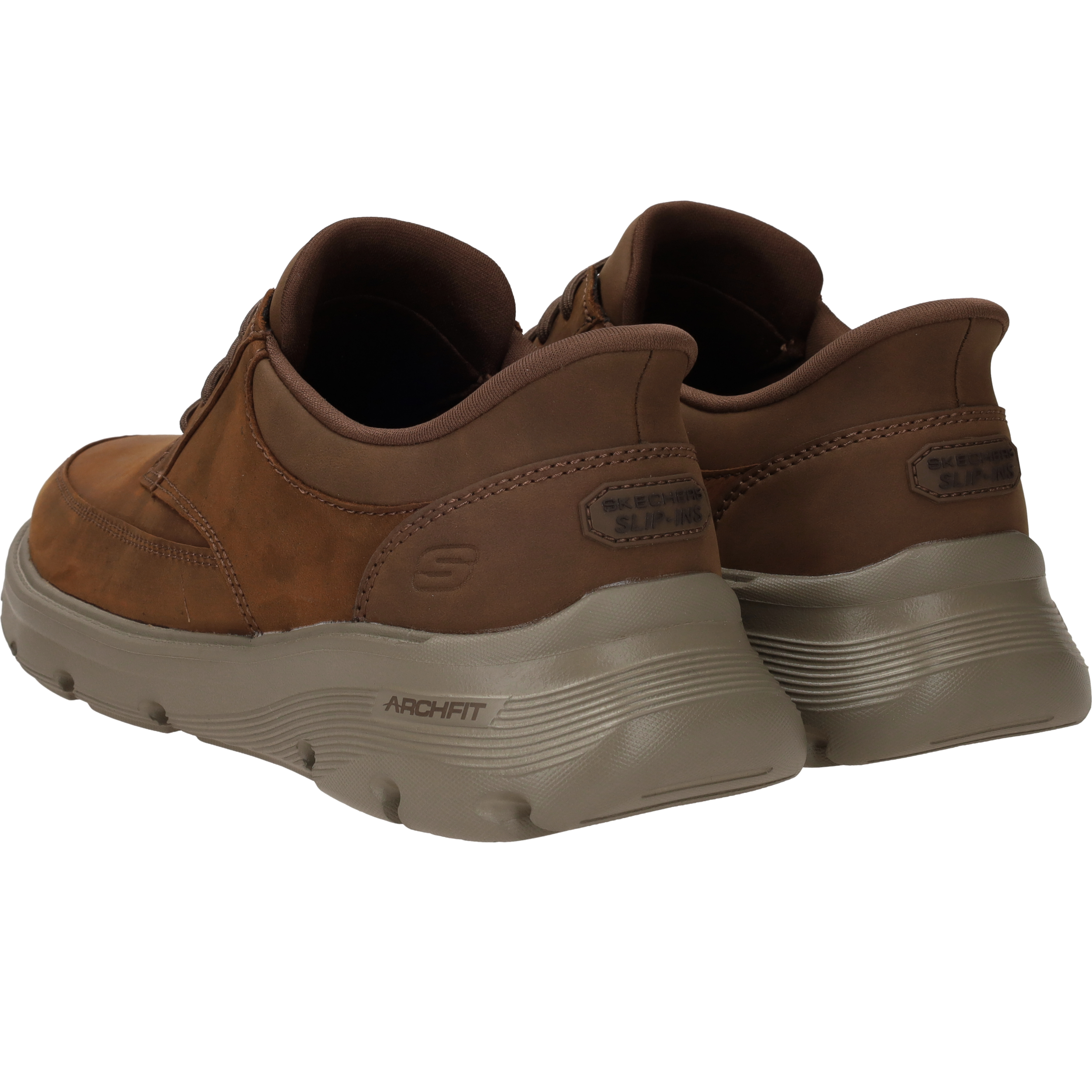Skechers Slip Ins Arch Fit Garza Sneakers Heren Cognac, sneaker voor heren – foto 3