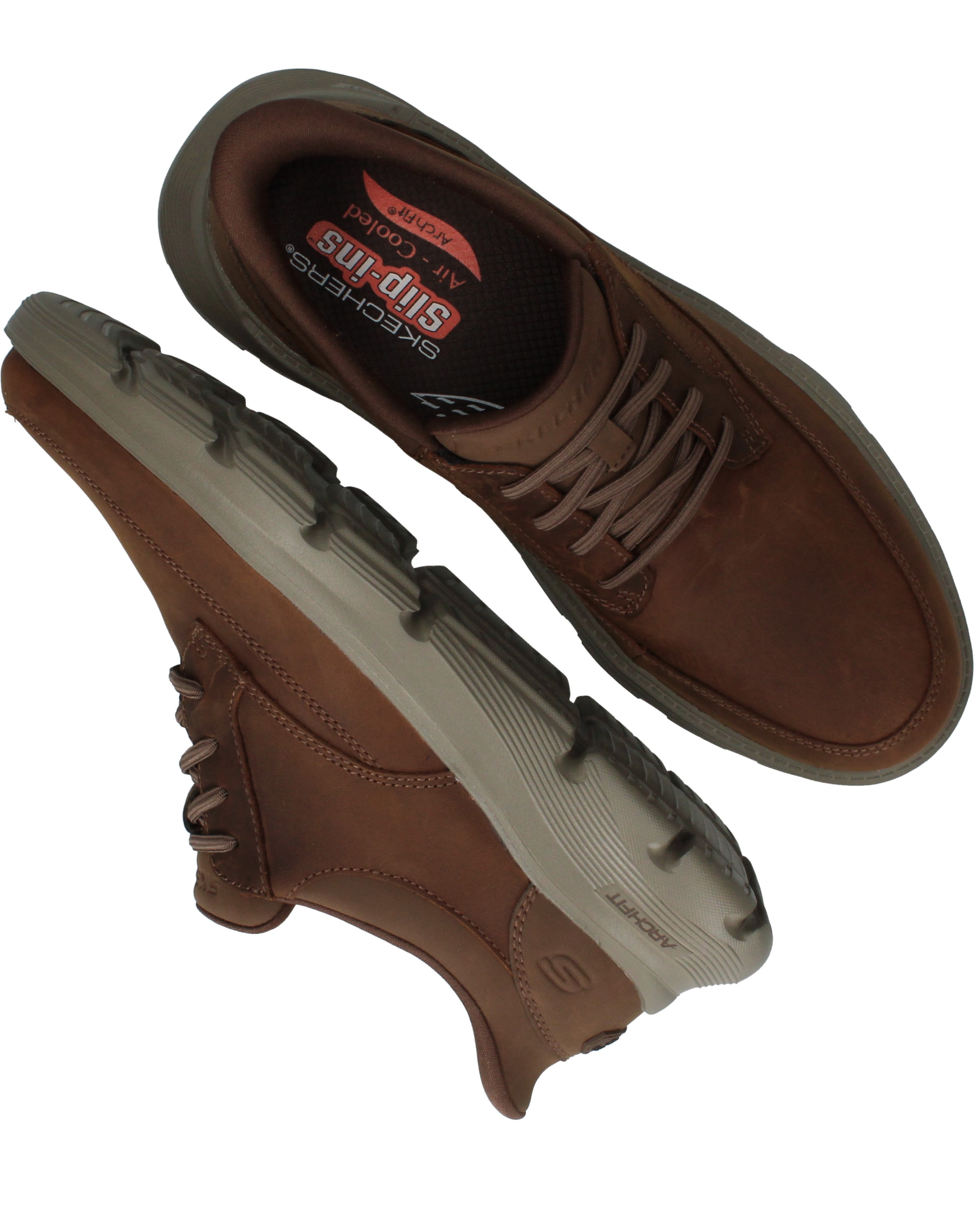 Skechers Slip Ins Arch Fit Garza Sneakers Heren Cognac, sneaker voor heren – foto 4