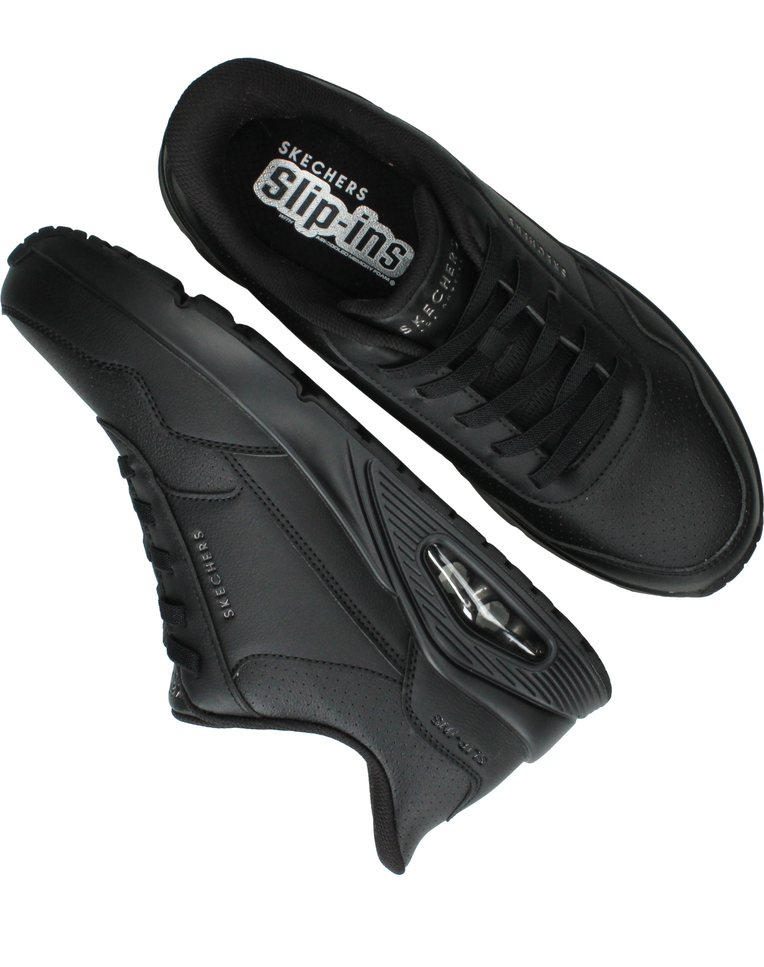 Skechers Slip Ins Uno Banksia Sneakers Heren Zwart, sneaker voor heren – foto 4