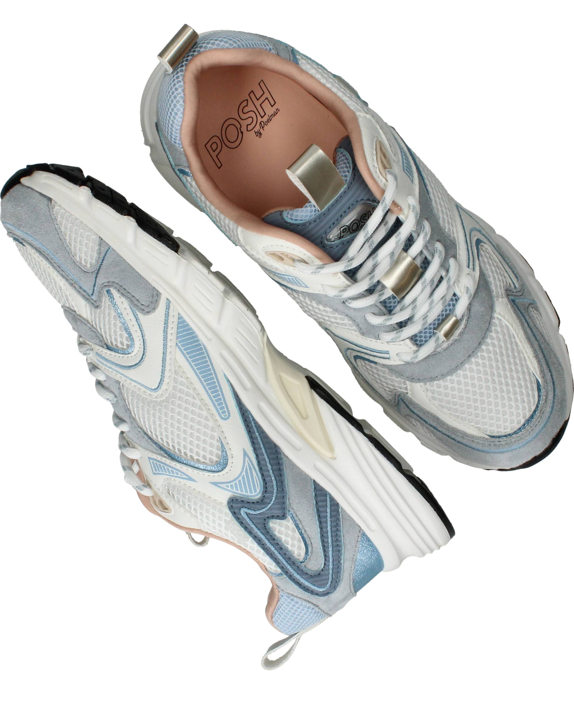 POSH By Poelman Sneakers Dames Blauw, sneaker voor dames – foto 4