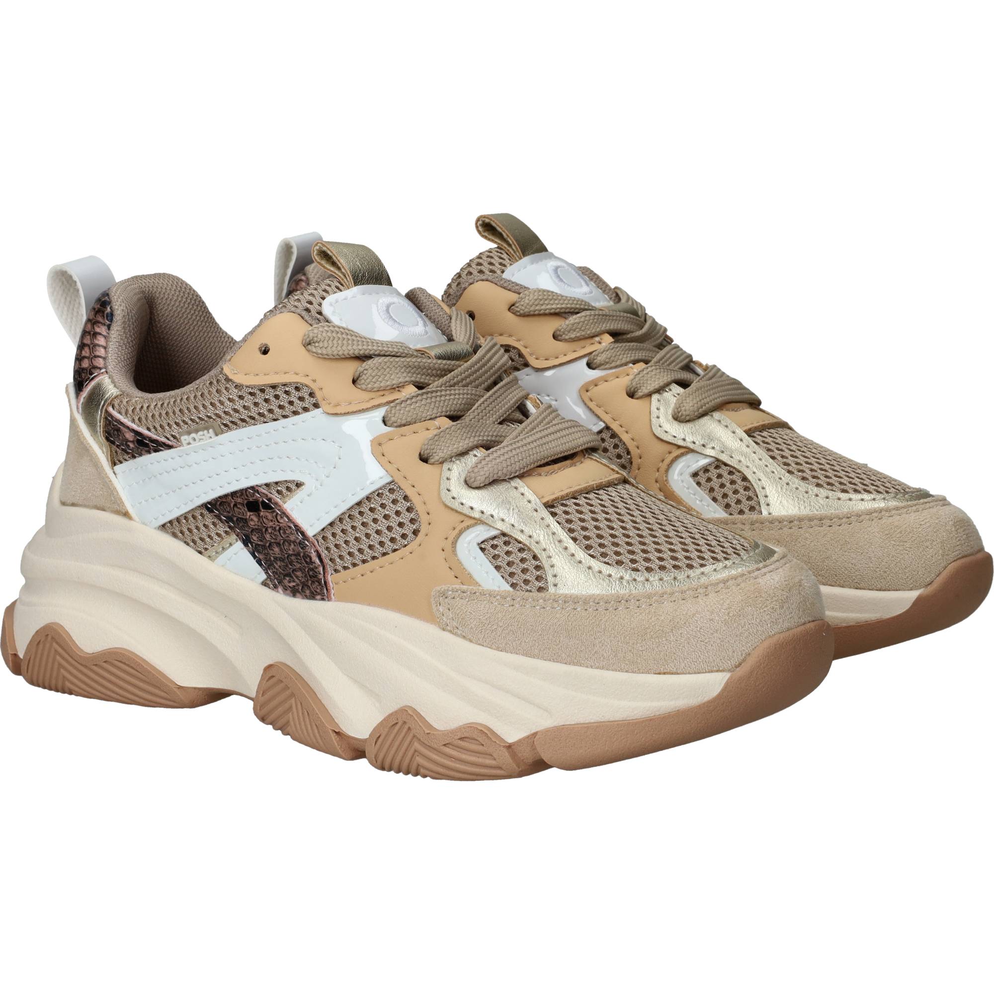 POSH By Poelman Sneakers Meisjes Beige, sneaker voor meisjes – foto 6