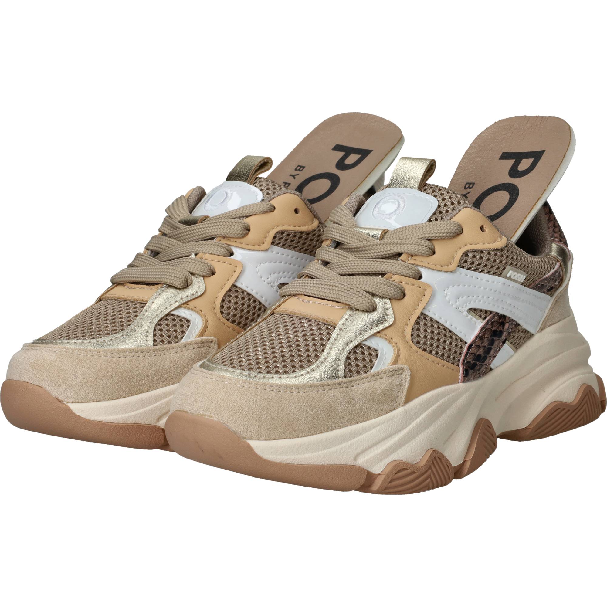 POSH by Poelman Sneakers Meisjes Beige – foto 5 van 6