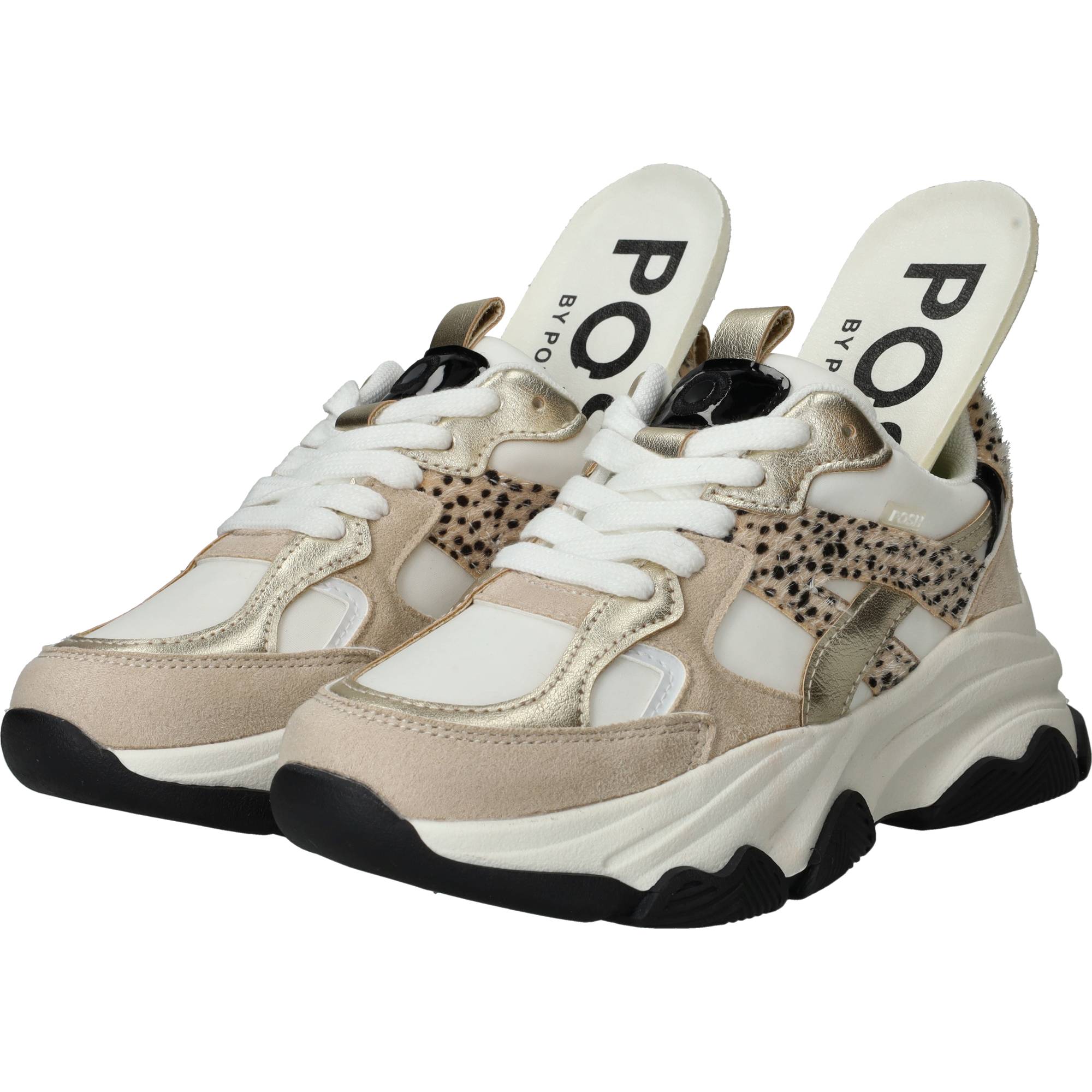 POSH by Poelman Sneakers Meisjes Beige – foto 5 van 6