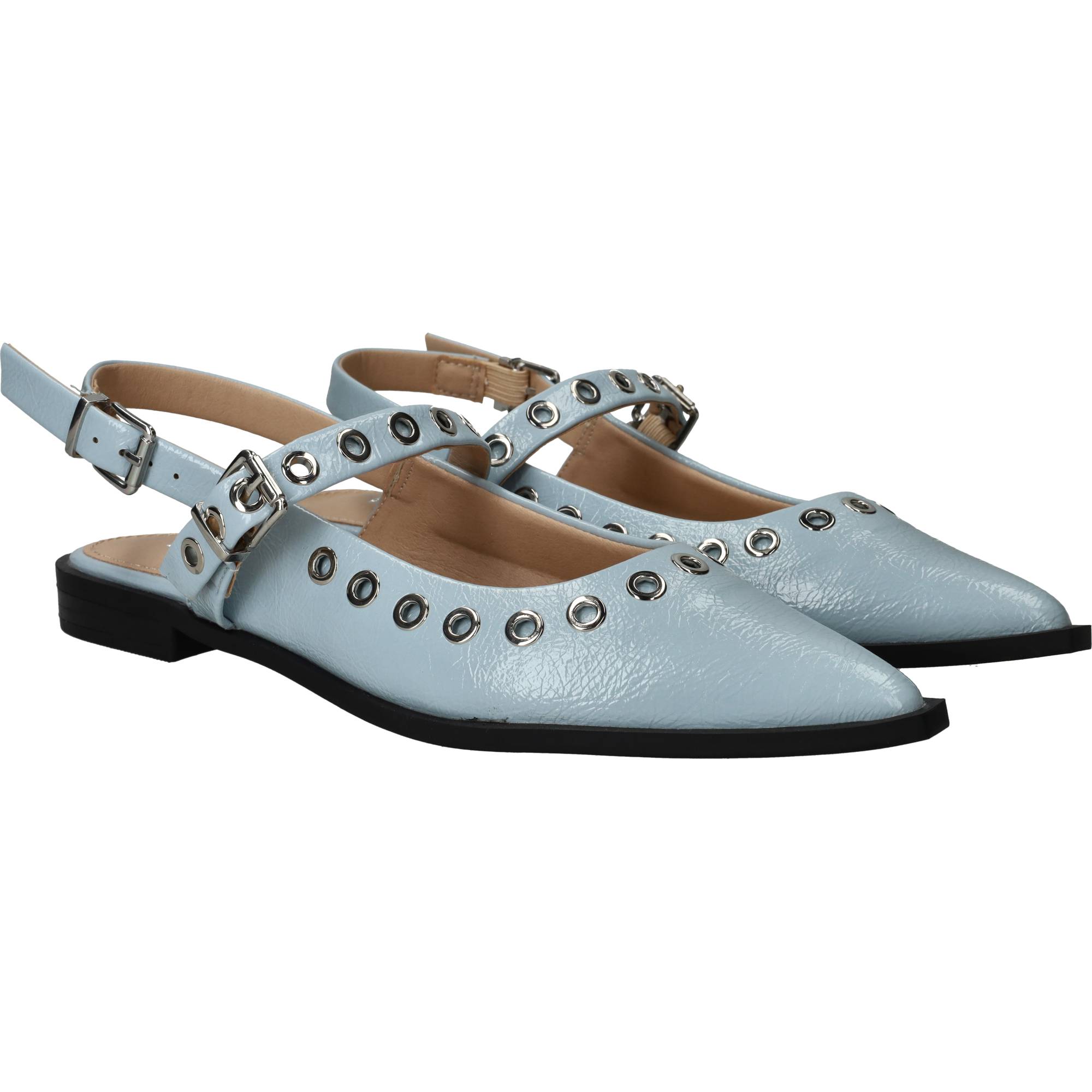 POSH By Poelman Instappers Dames Blauw, instapper voor dames – foto 2