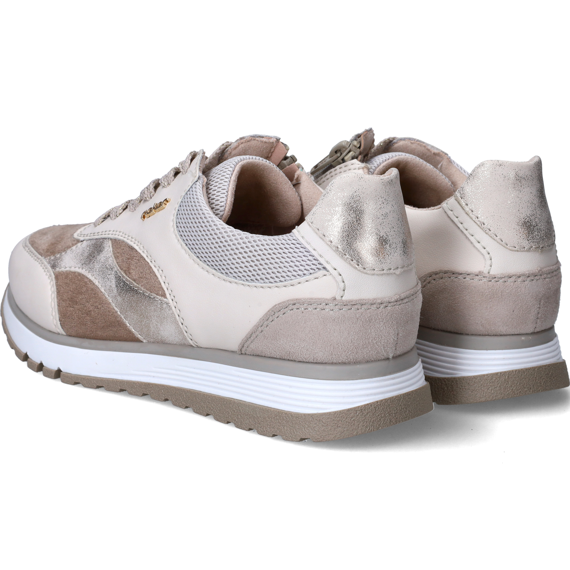 Rieker Sneakers Dames Beige, sneaker voor dames – foto 3