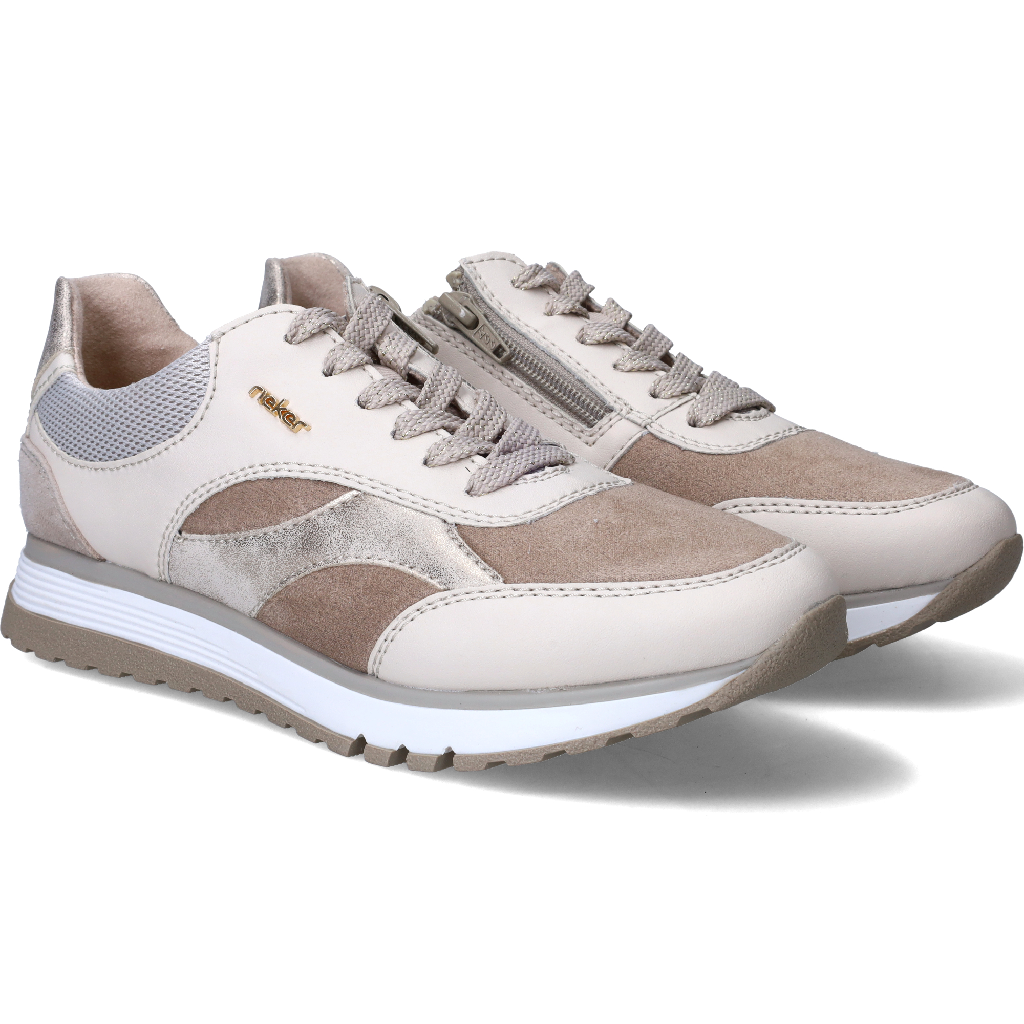 Rieker Sneakers Dames Beige, sneaker voor dames – foto 2