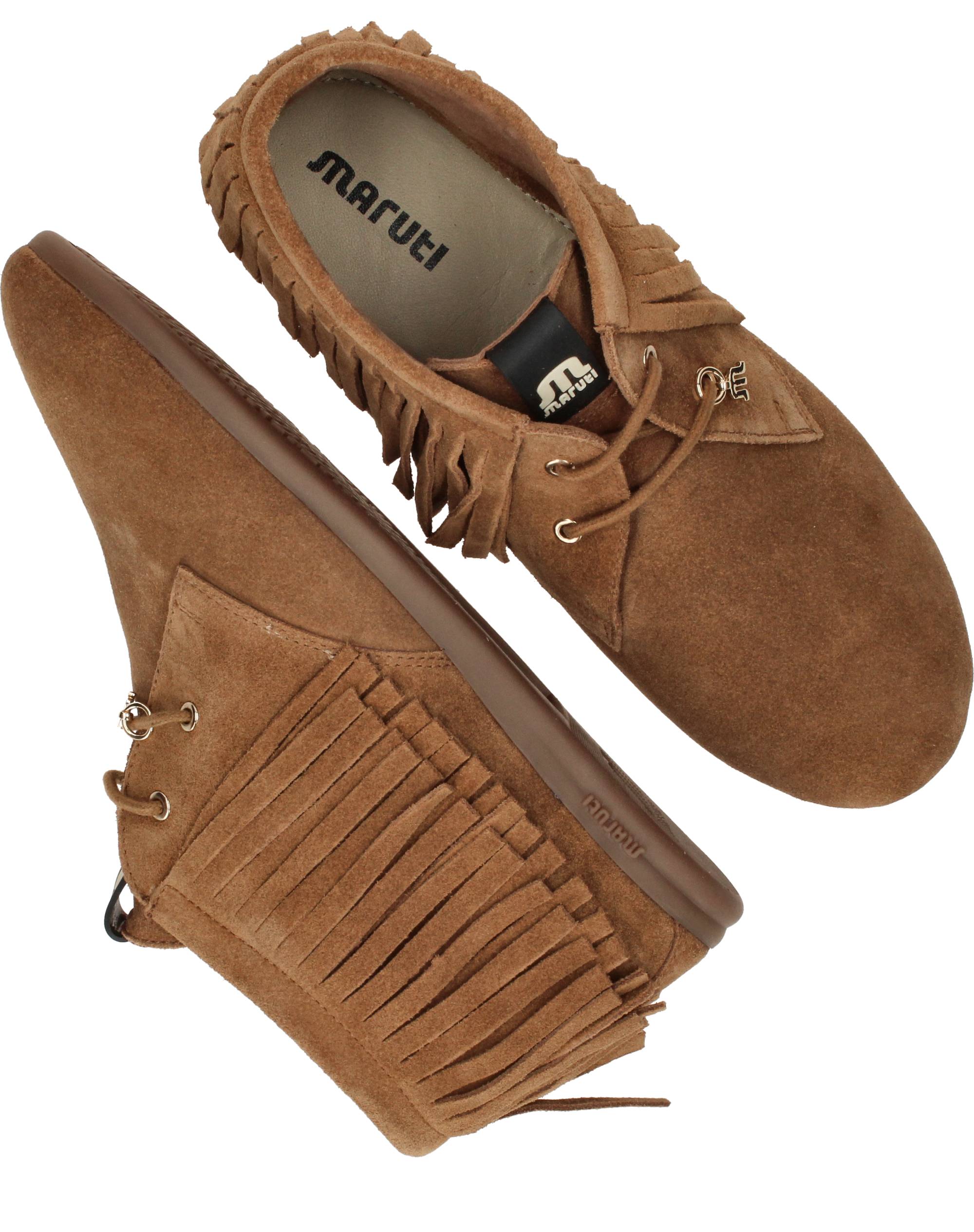 Maruti Eden Veterschoenen Dames Cognac, veterschoen voor dames – foto 4