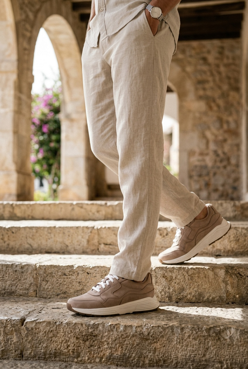 Xsensible Golden Gate Stretchwalker Sneakers Heren Taupe, sneaker voor heren – foto 3