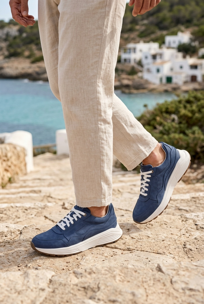 Xsensible Golden Gate Stretchwalker Sneakers Heren Blauw, sneaker voor heren – foto 3