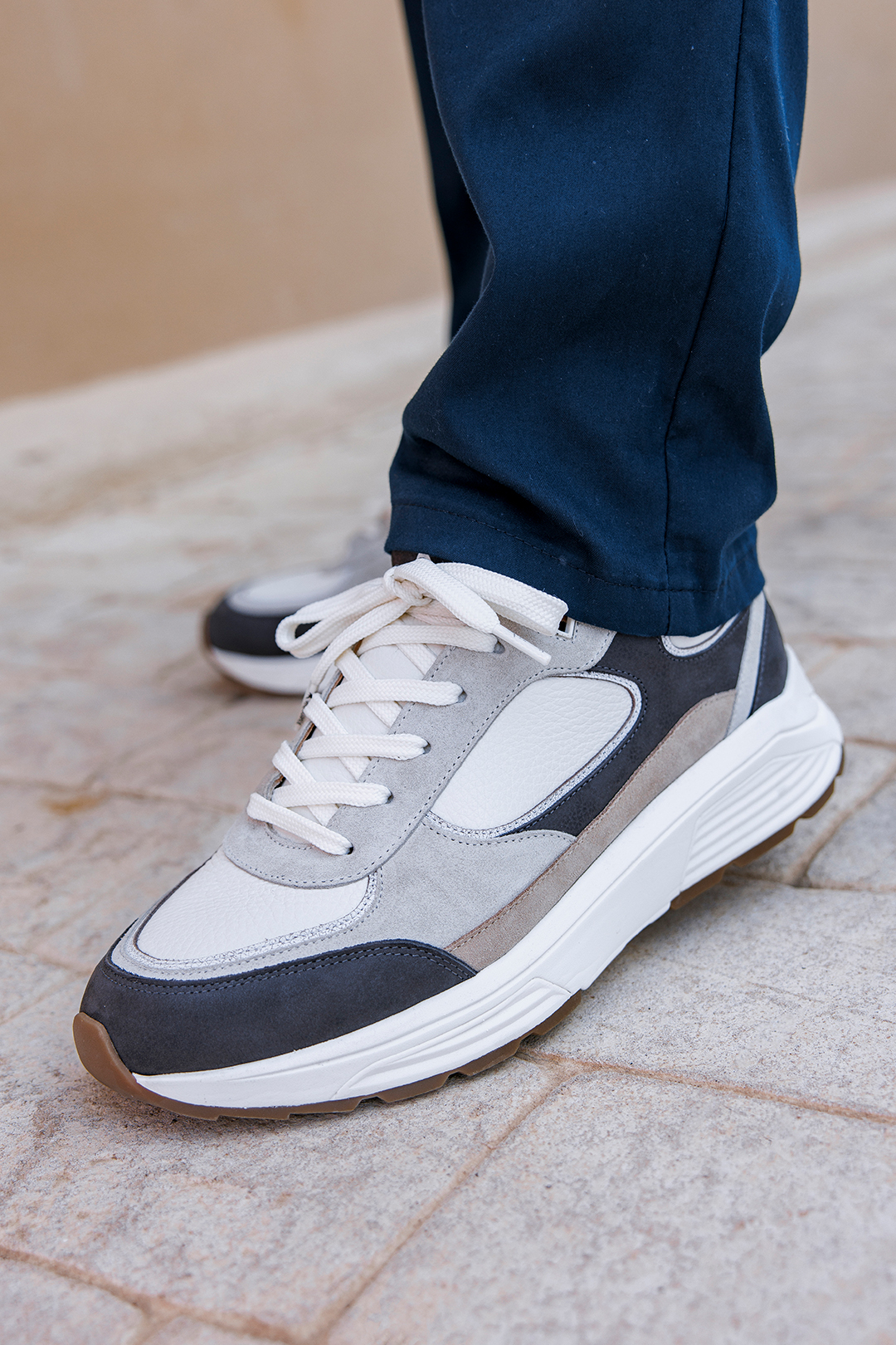 Xsensible Manhattan Stretchwalker Sneakers Heren Grijs, sneaker voor heren – foto 4