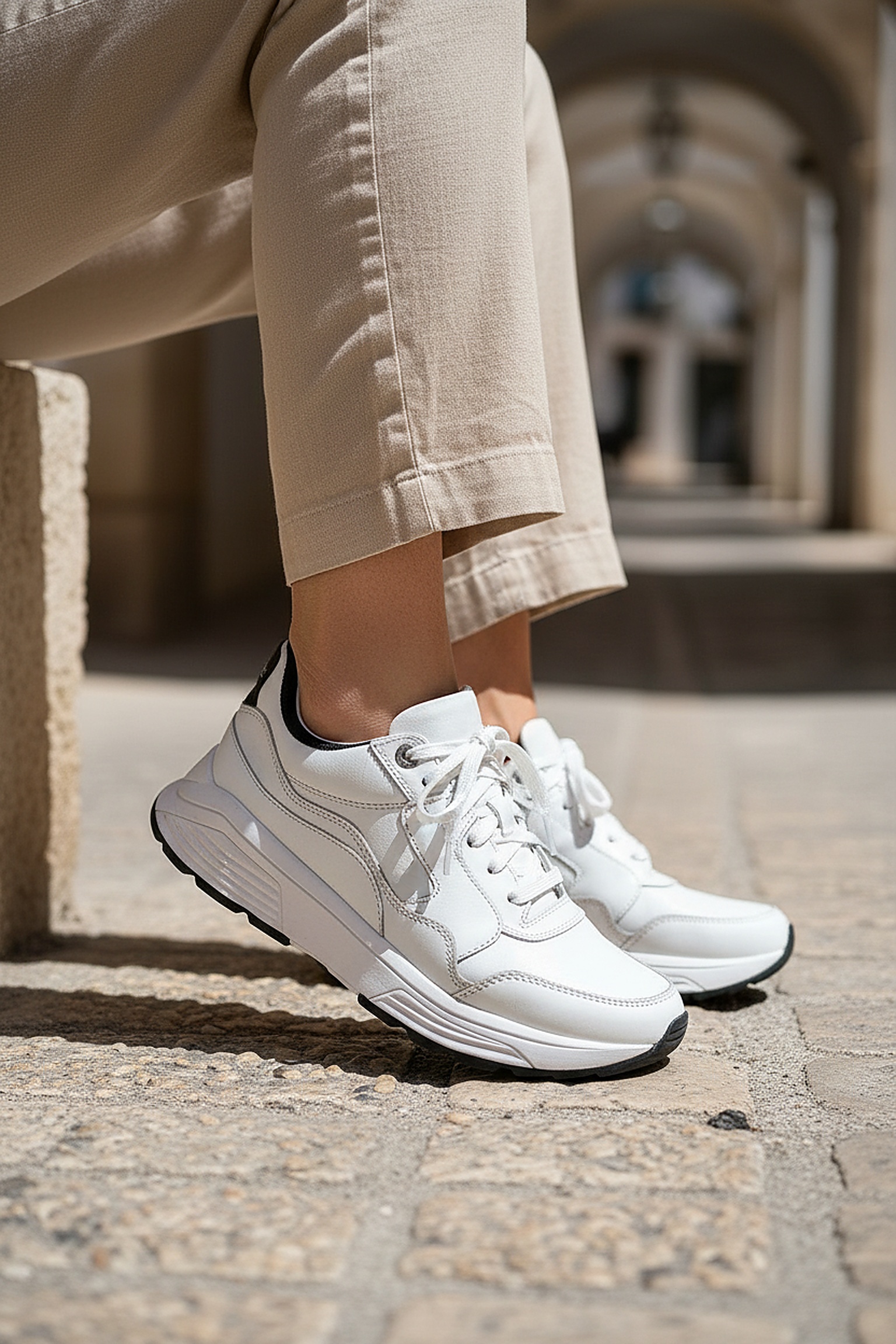 Xsensible Golden Gate Stretchwalker Sneakers Dames Wit, sneaker voor dames – foto 3