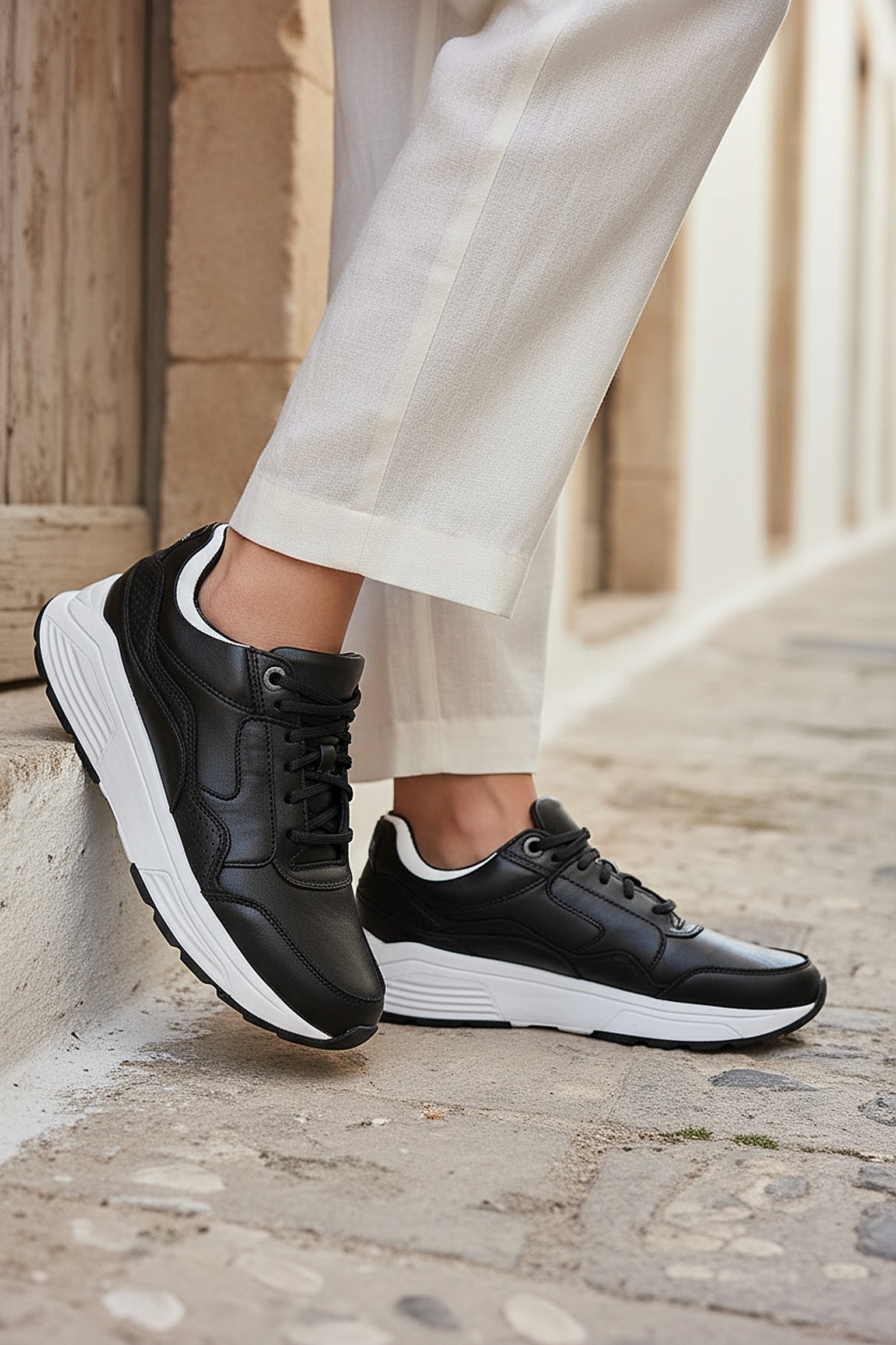 Xsensible Golden Gate Stretchwalker Sneakers Dames Zwart, sneaker voor dames – foto 3