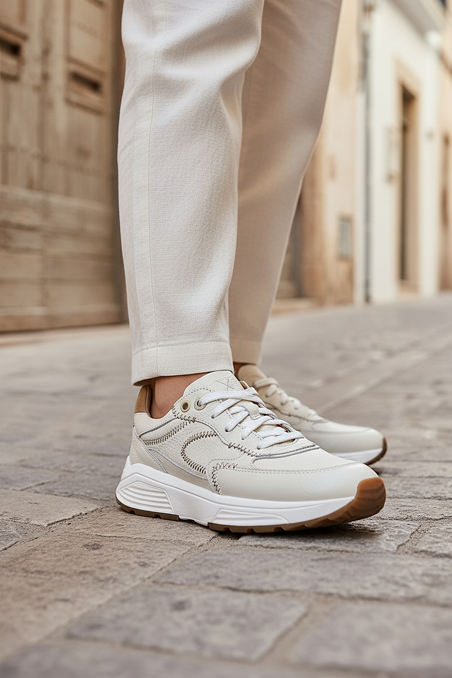 Xsensible Ponte Vecchio Stretchwalker Sneakers Dames Beige, sneaker voor dames – foto 8
