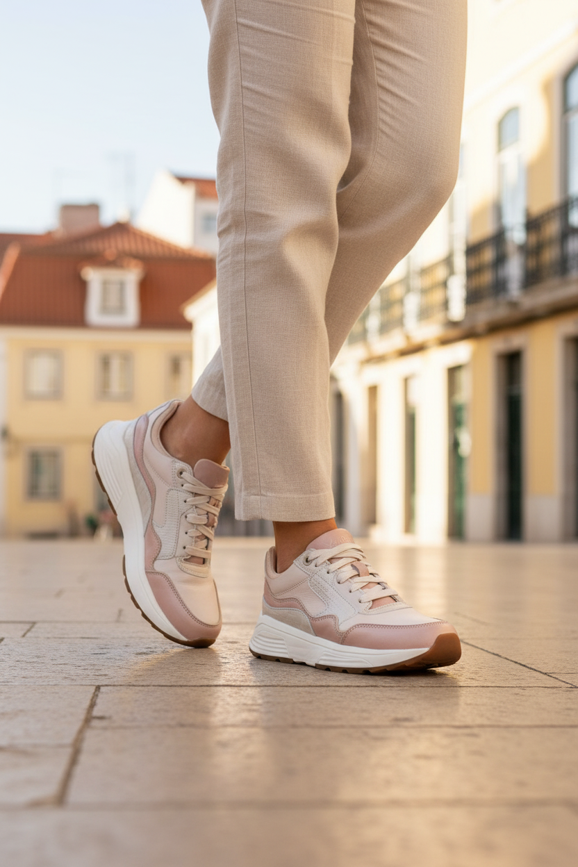 Xsensible Golden Gate Stretchwalker Sneakers Dames Beige, sneaker voor dames – foto 3