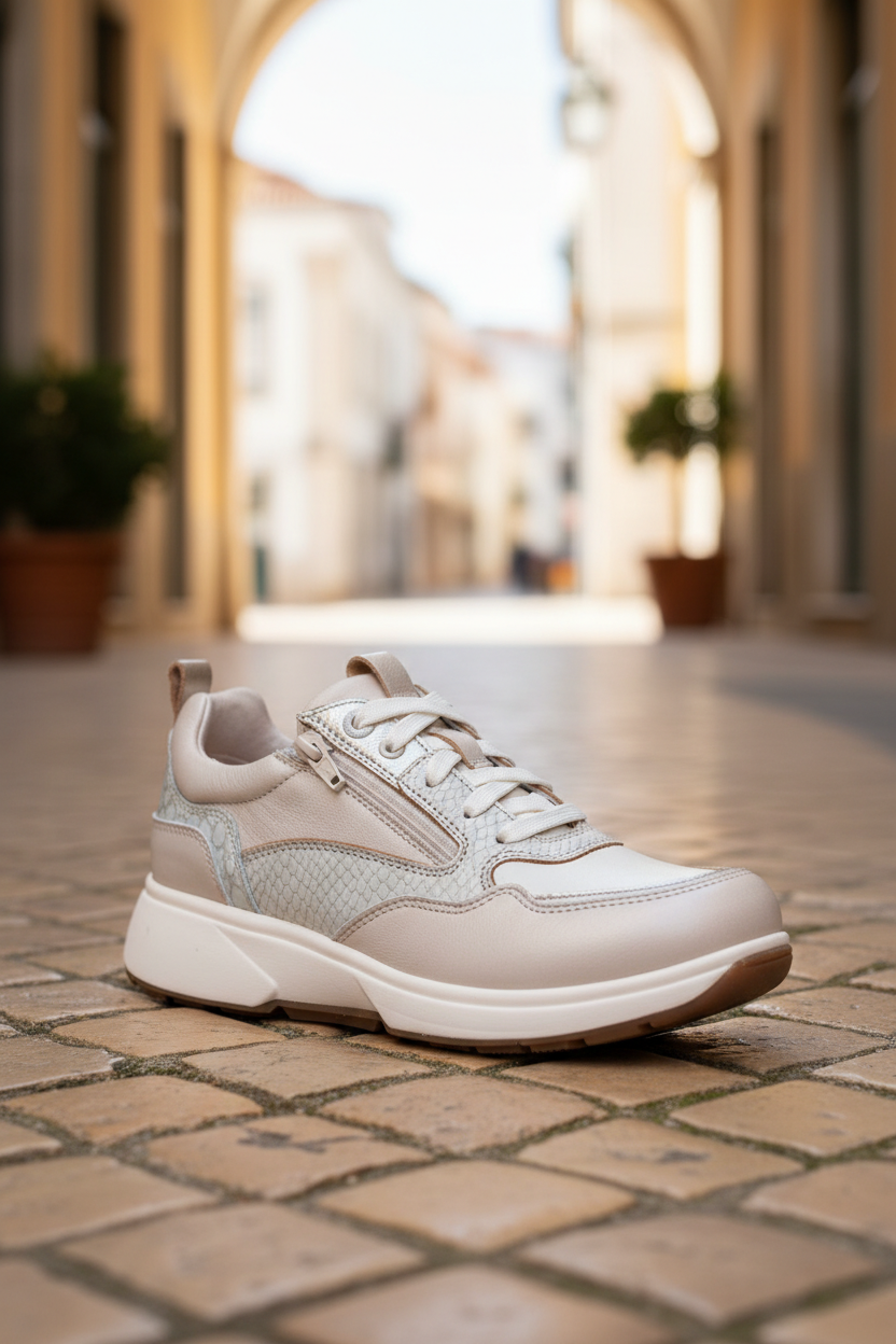 Xsensible Grenoble Stretchwalker Sneakers Dames Zilver, sneaker voor dames – foto 4