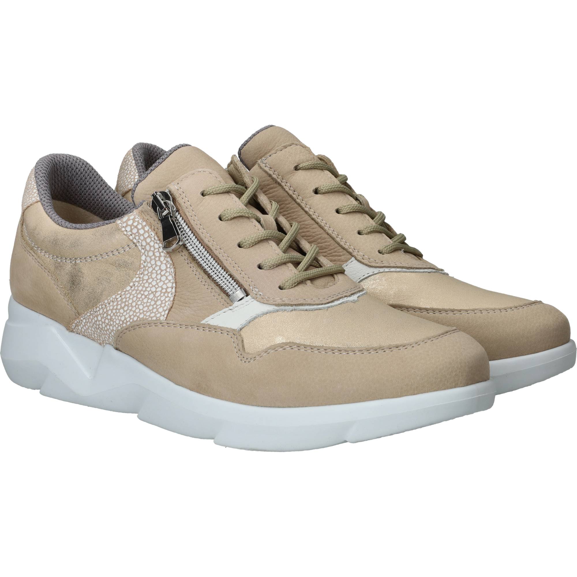 Waldlaufer Funky Sneakers Dames Beige, sneaker voor dames – foto 2