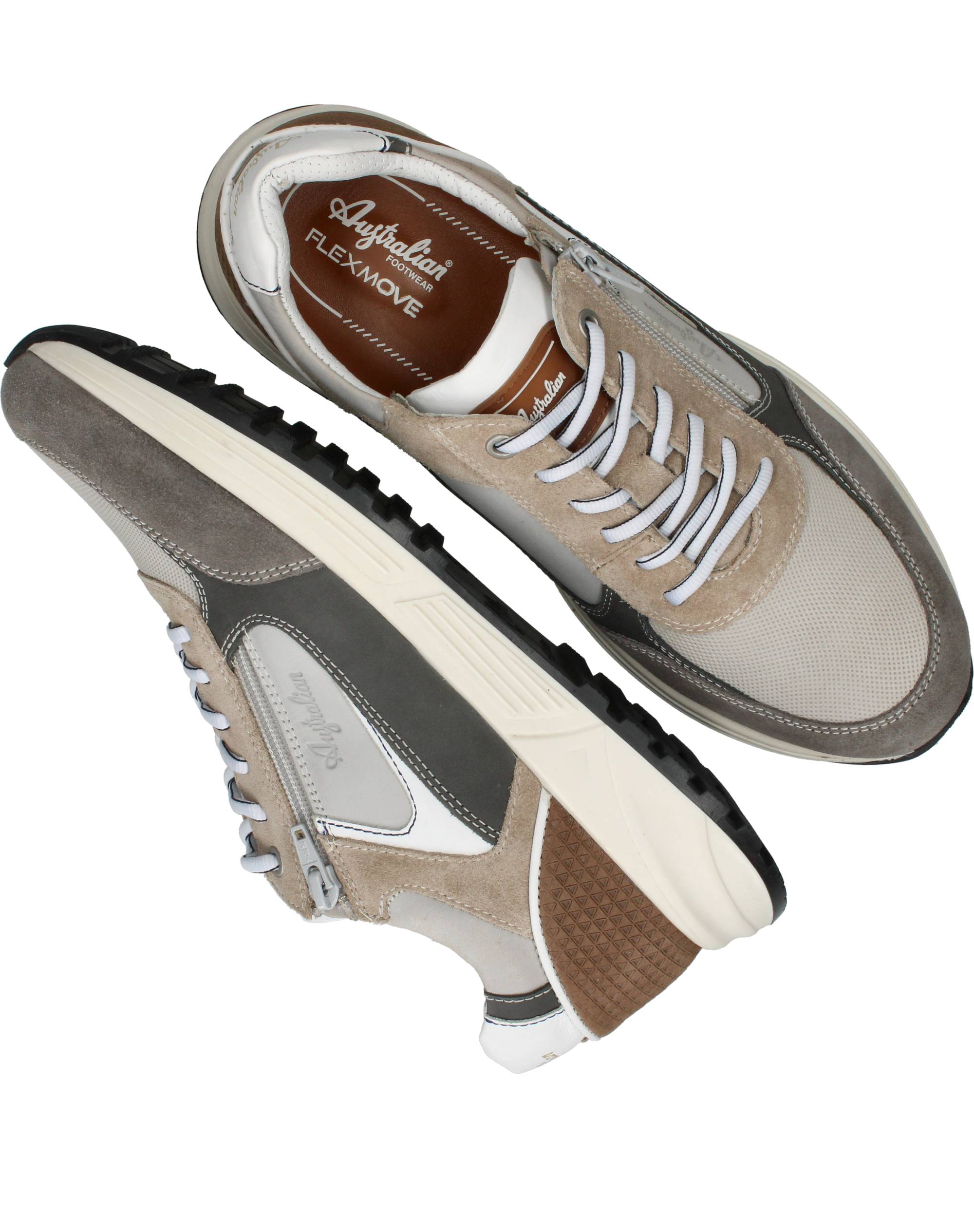 Australian Hawker Sneakers Heren Taupe, sneaker voor heren – foto 4