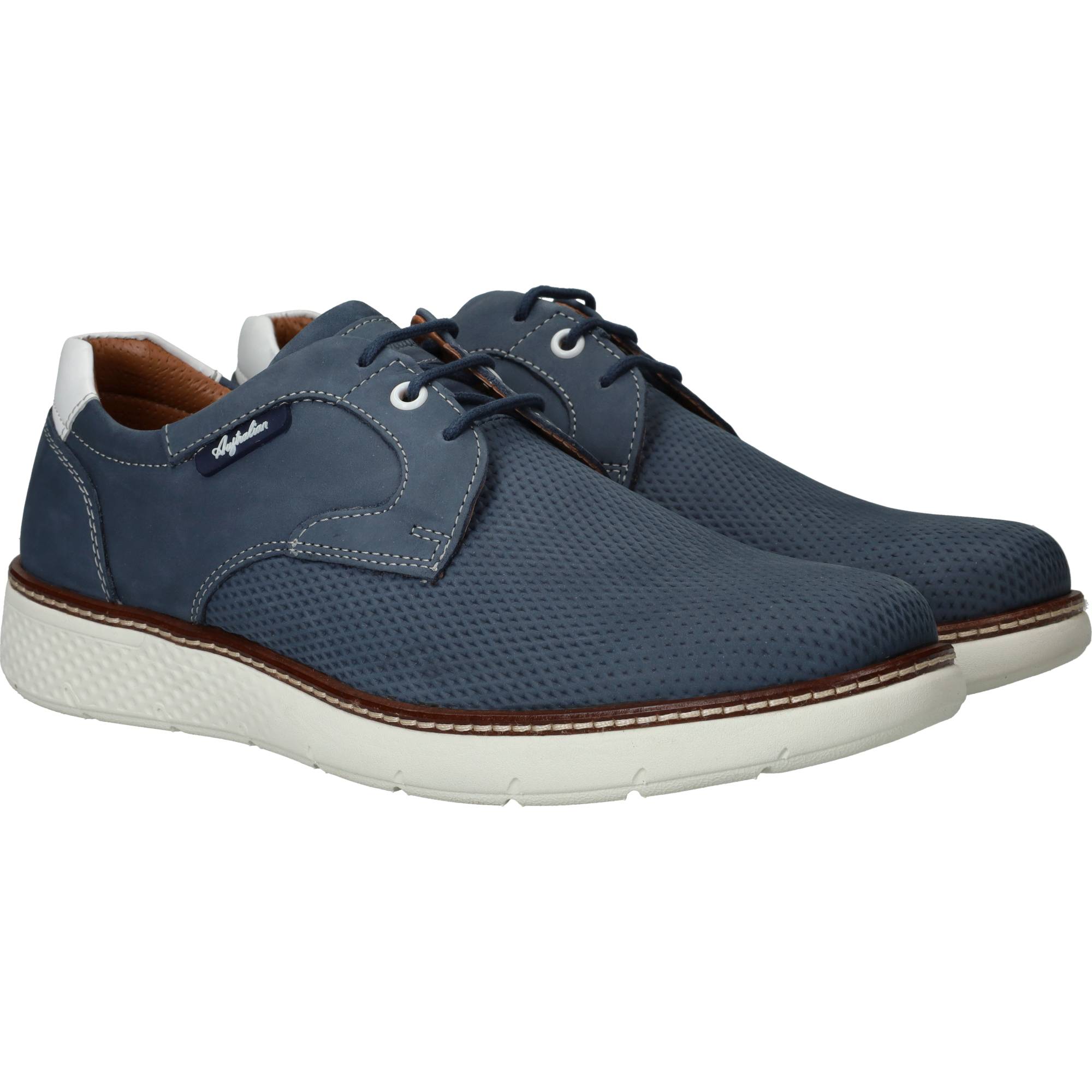 Australian Porto Veterschoenen Heren Blauw, veterschoen voor heren – foto 2