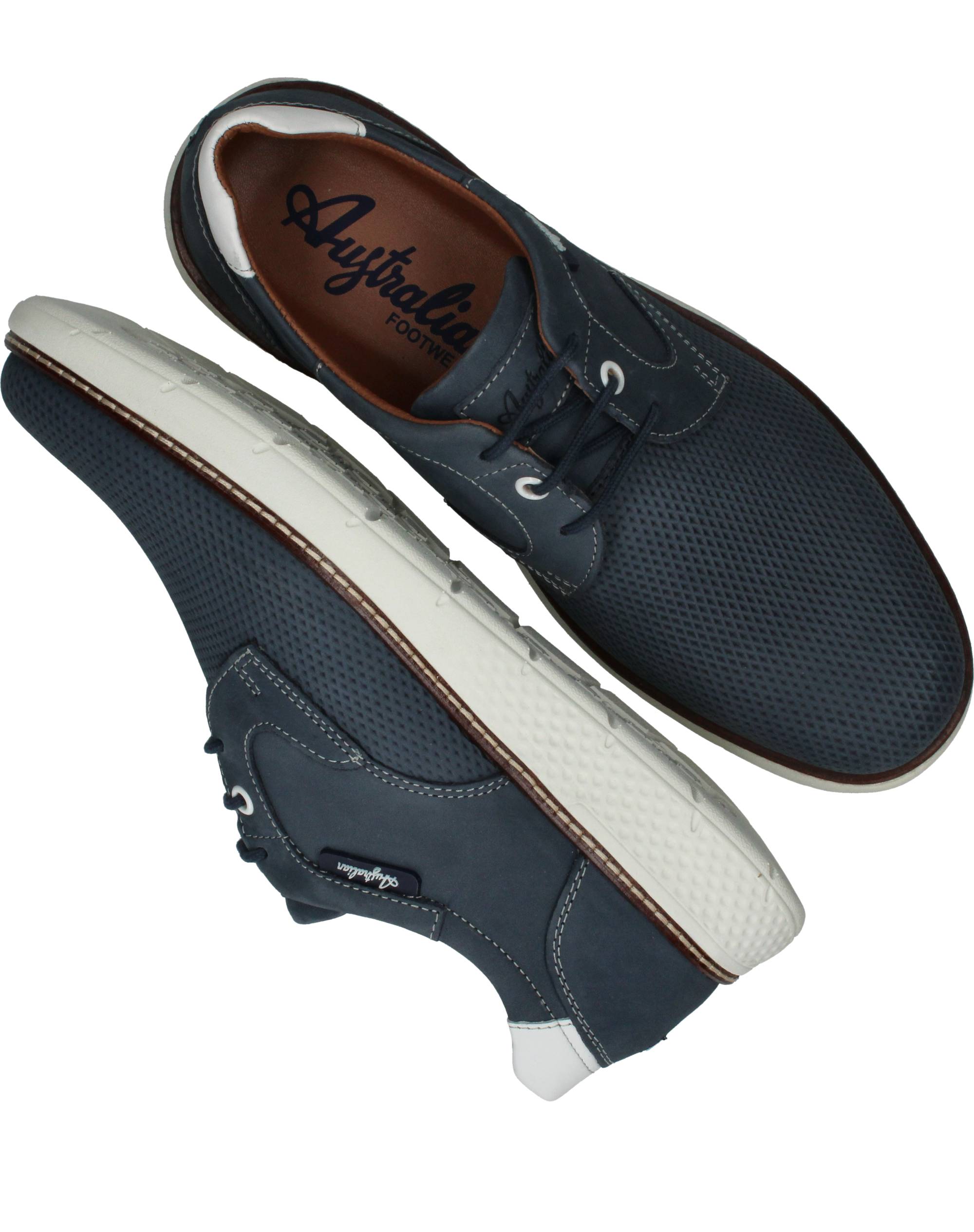 Australian Porto Veterschoenen Heren Blauw, veterschoen voor heren – foto 4