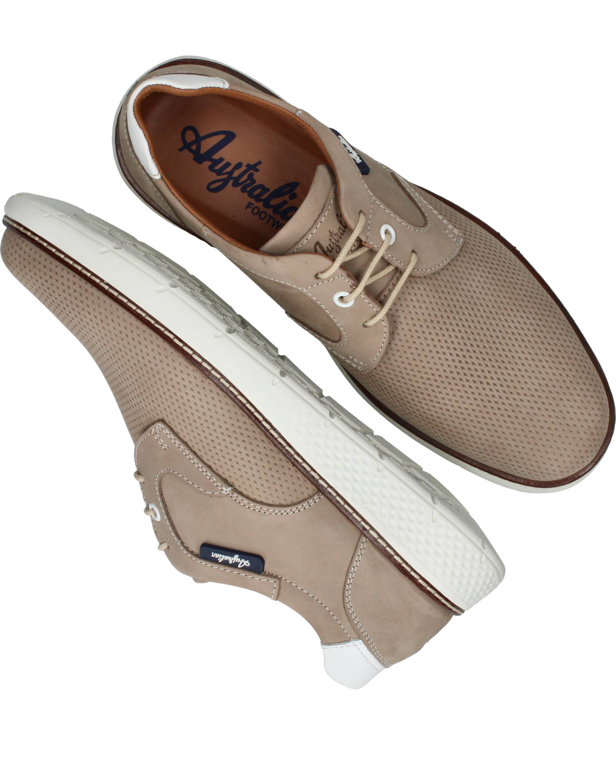 Australian Porto Veterschoenen Heren Taupe, veterschoen voor heren – foto 4