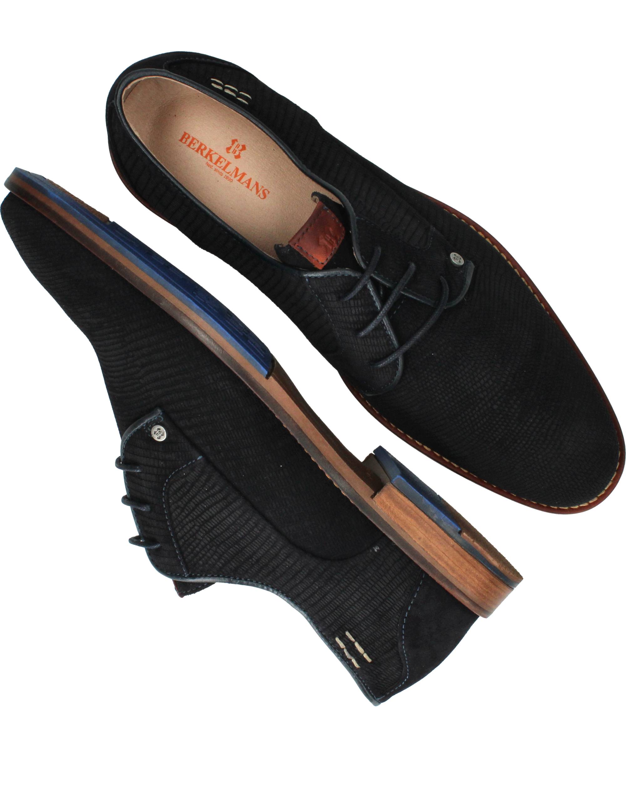 Berkelmans Posadas Veterschoenen Heren Blauw, veterschoen voor heren – foto 4