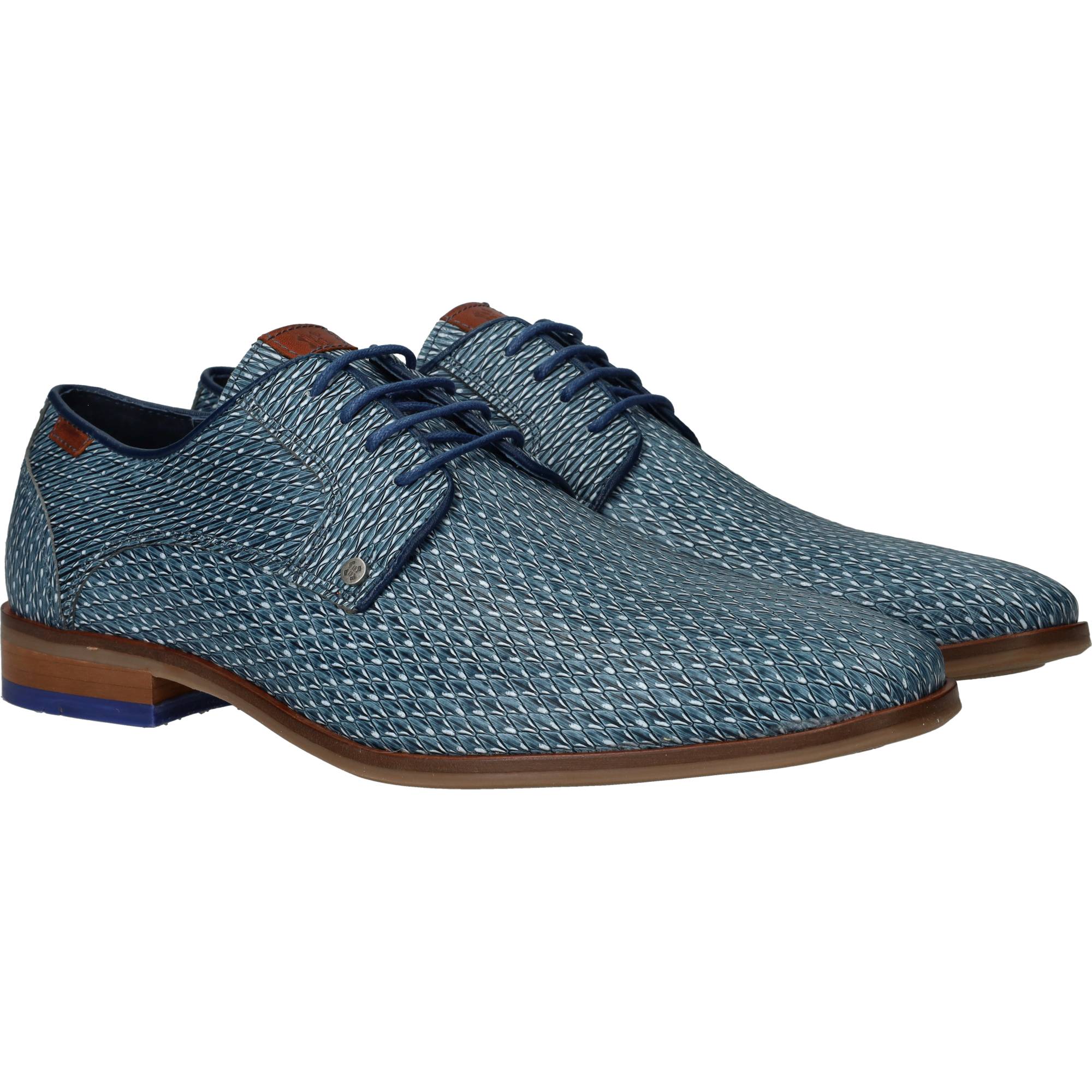 Berkelmans Oulton Veterschoenen Heren Blauw, veterschoen voor heren – foto 2