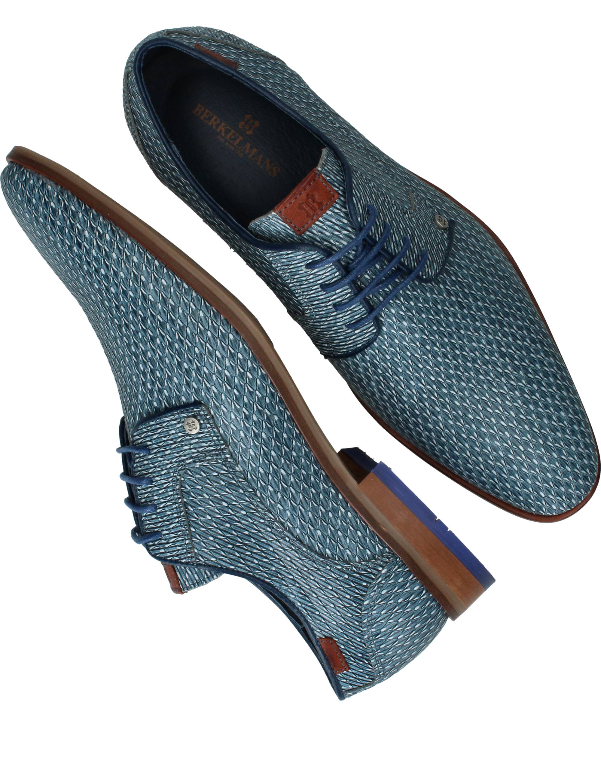 Berkelmans Oulton Veterschoenen Heren Blauw, veterschoen voor heren – foto 4