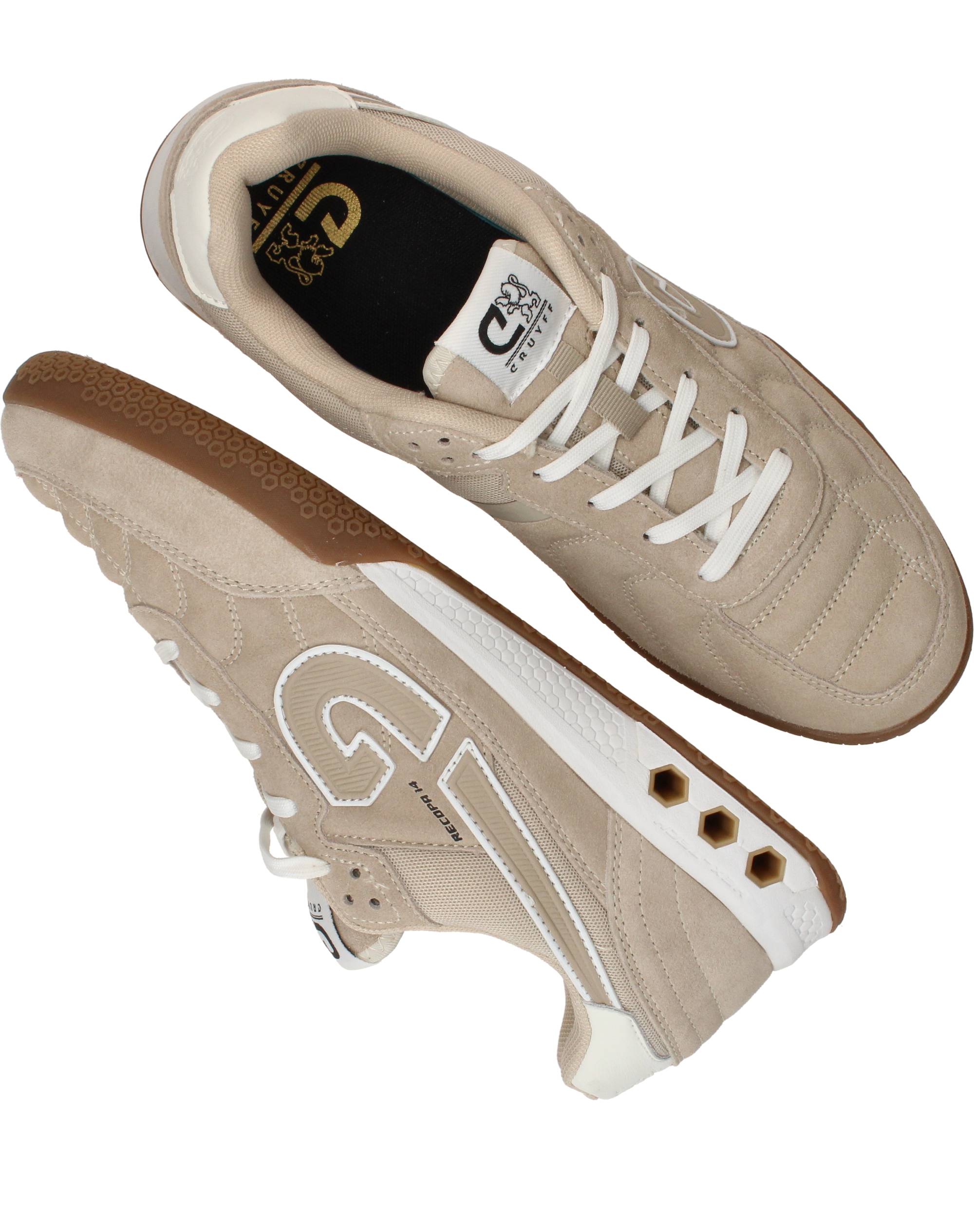 Cruyff Recopa 14 IN Sneakers Heren Beige, sneaker voor heren – foto 4