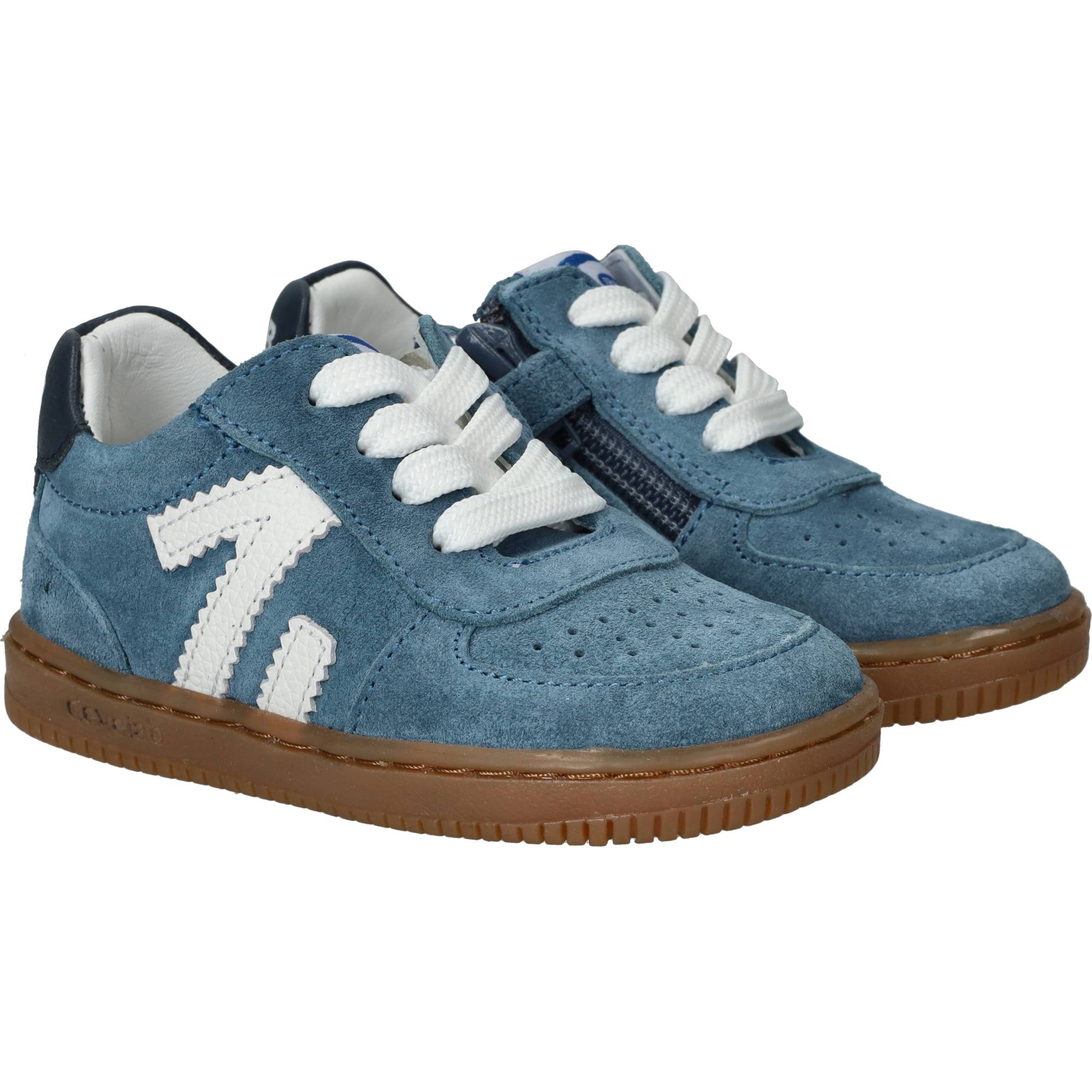 Develab FirstStep Babyschoentjes Jongens Blauw, babyschoentje voor jongens – foto 2