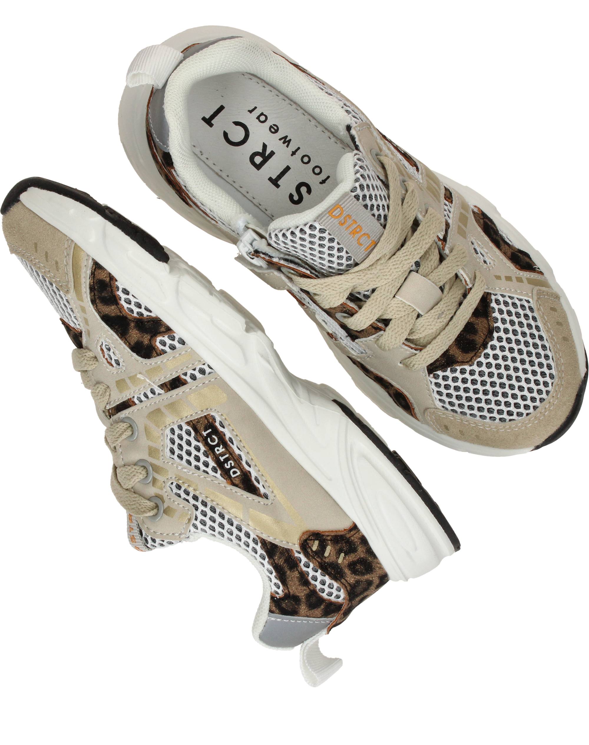 Dstrct Sneakers Meisjes Beige, sneaker voor meisjes – foto 4